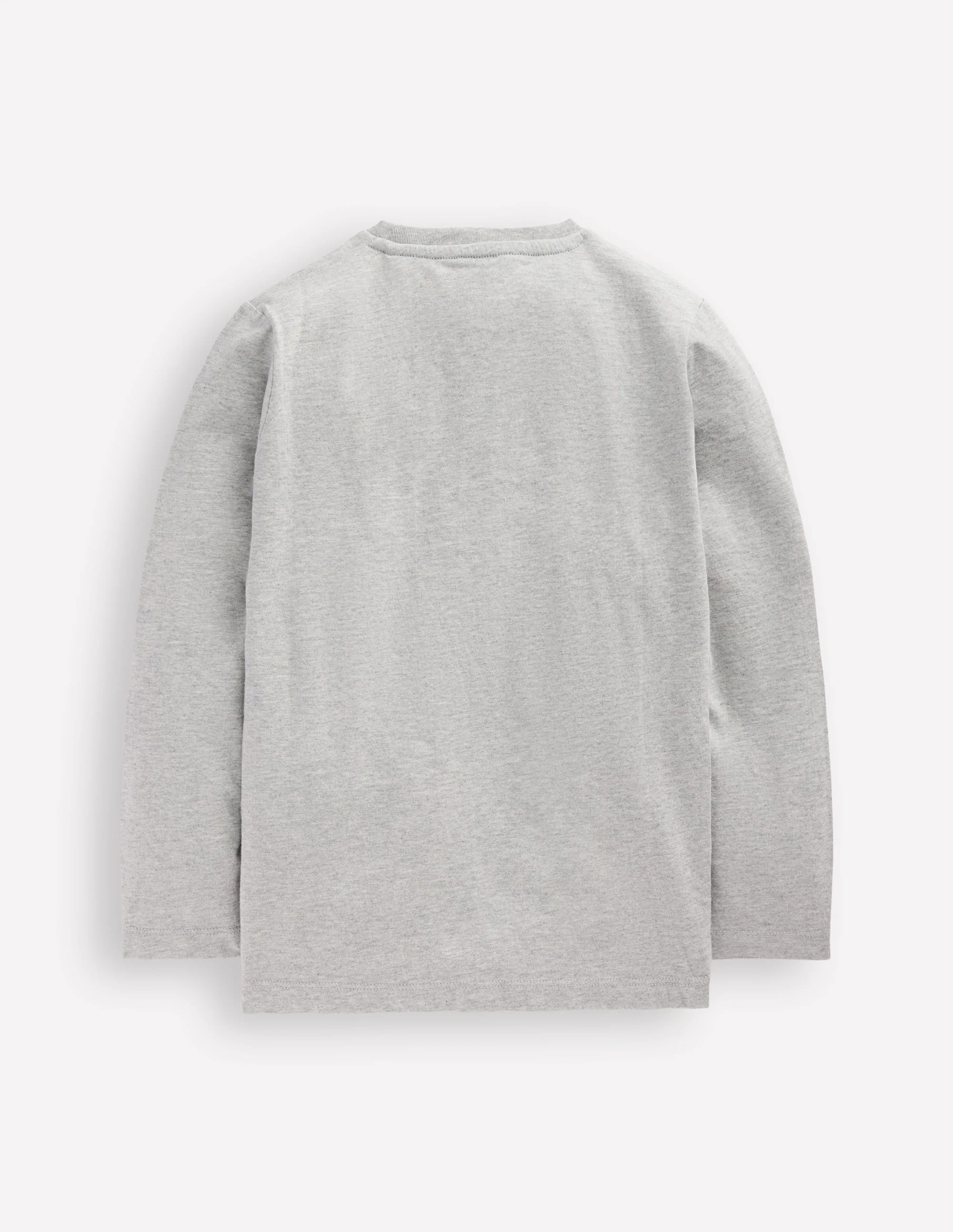 Long Sleeve Bouclé T-shirt-Grey Marl Tractor - Image 2