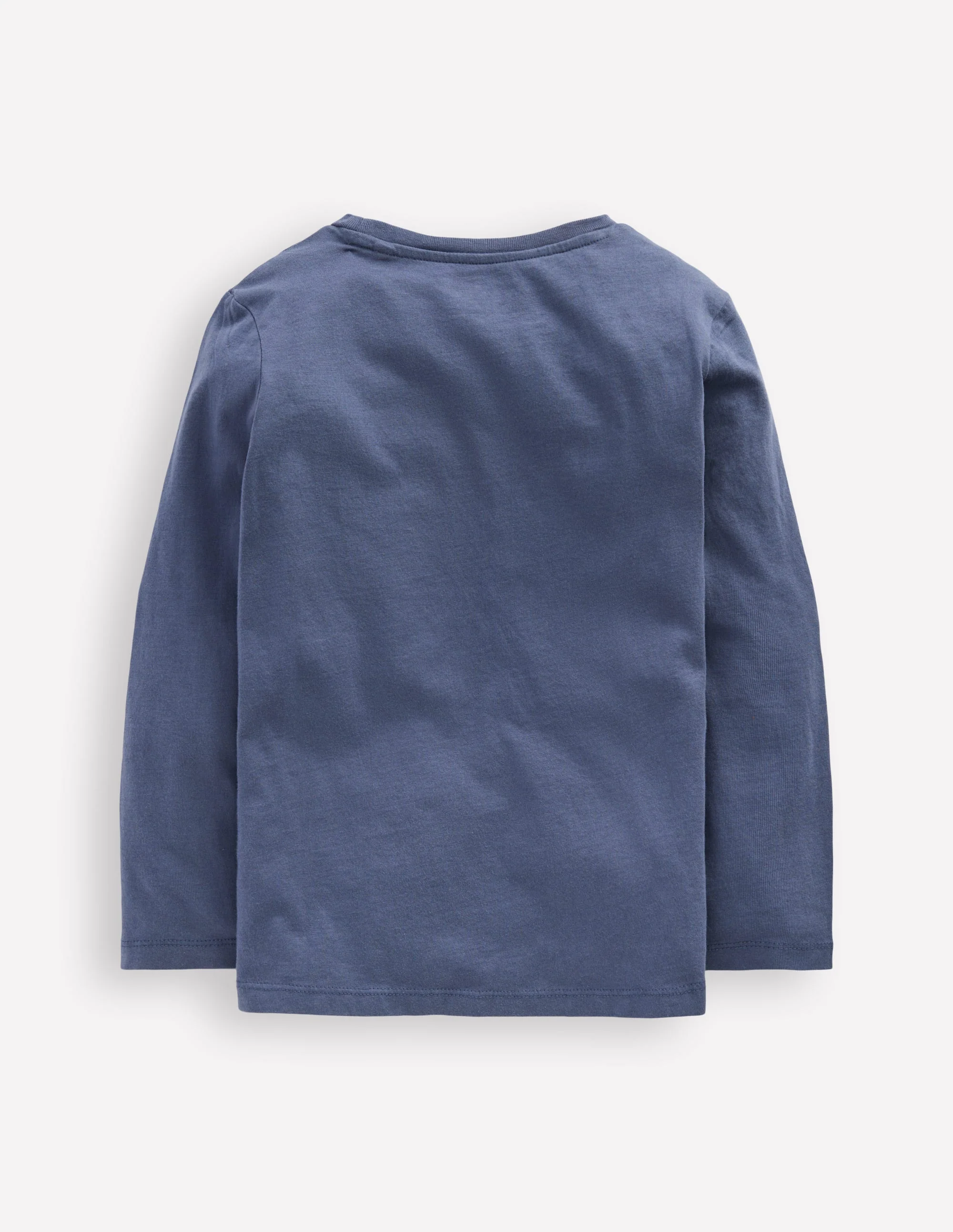 Long Sleeve Bouclé T-shirt-Robot Blue Halloween - Image 2