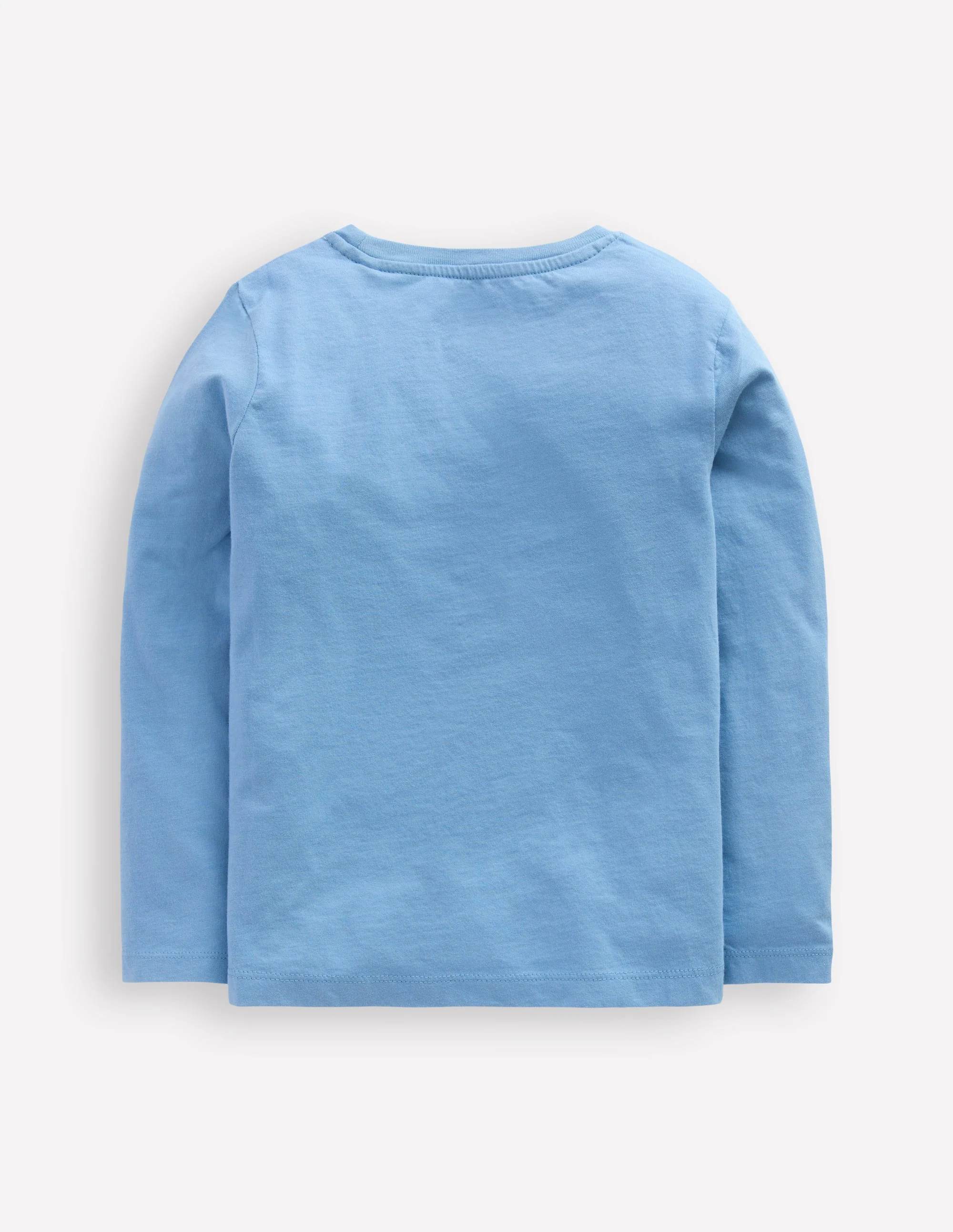 Long Sleeve Bouclé T-shirt-Seamist Blue Owl - Image 2