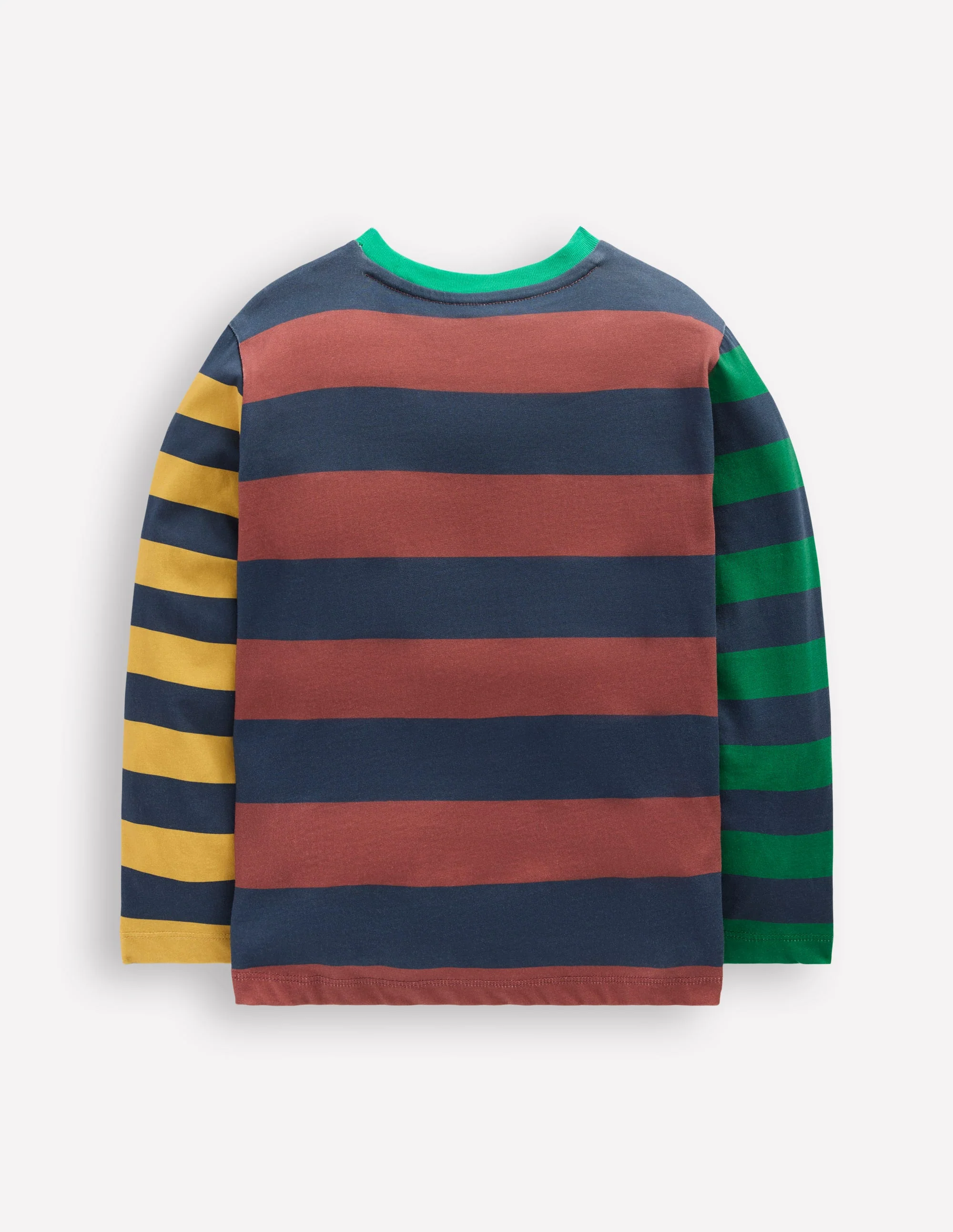 Long Sleeve Hotchpotch T-shirt-Navy Multi - Image 2