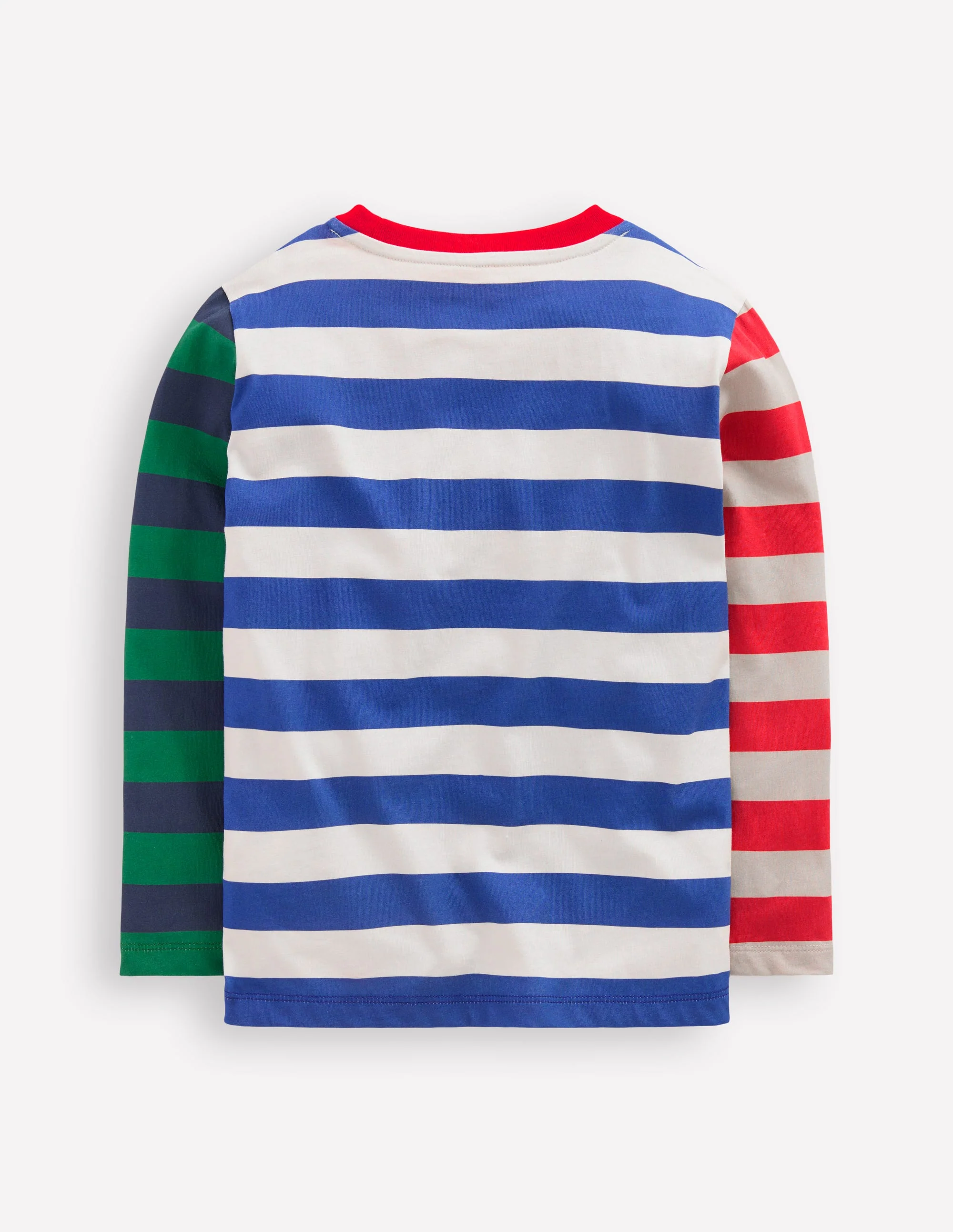 Long Sleeve Hotchpotch T-shirt-White Multi - Image 2