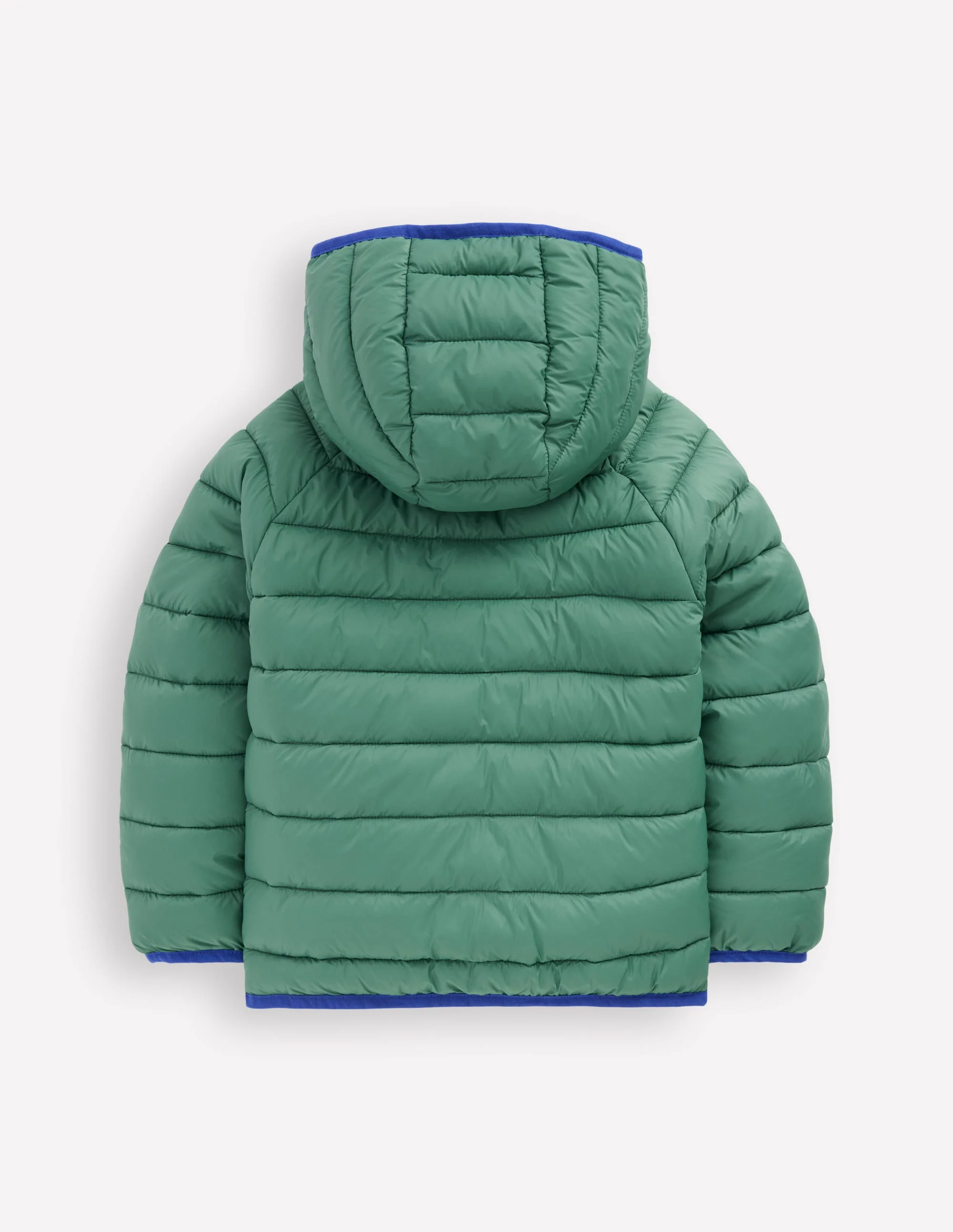 Pack-away Padded Jacket-Green and Blue - Image 2
