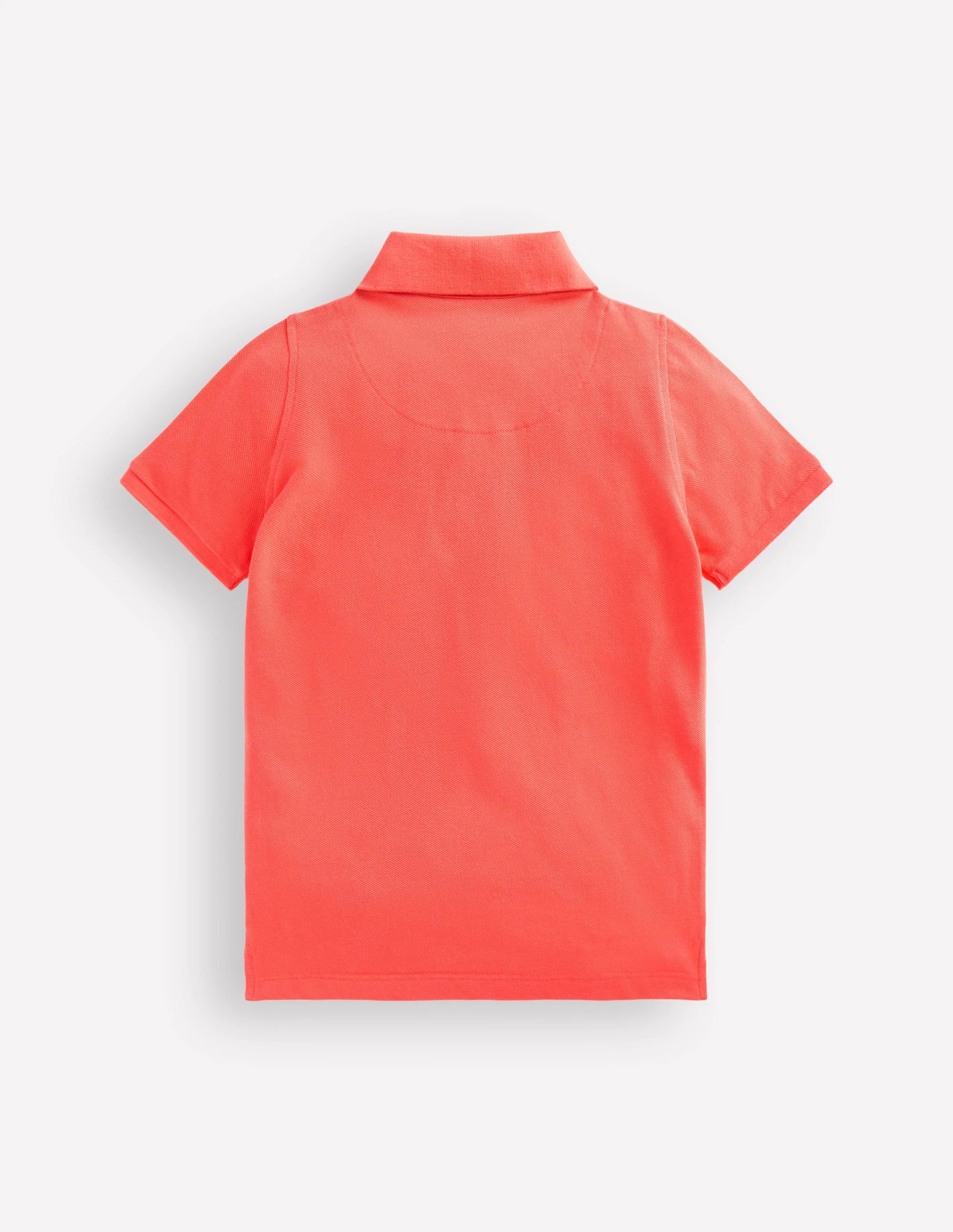 Piqué Polo Shirt-Coral Orange - Image 2
