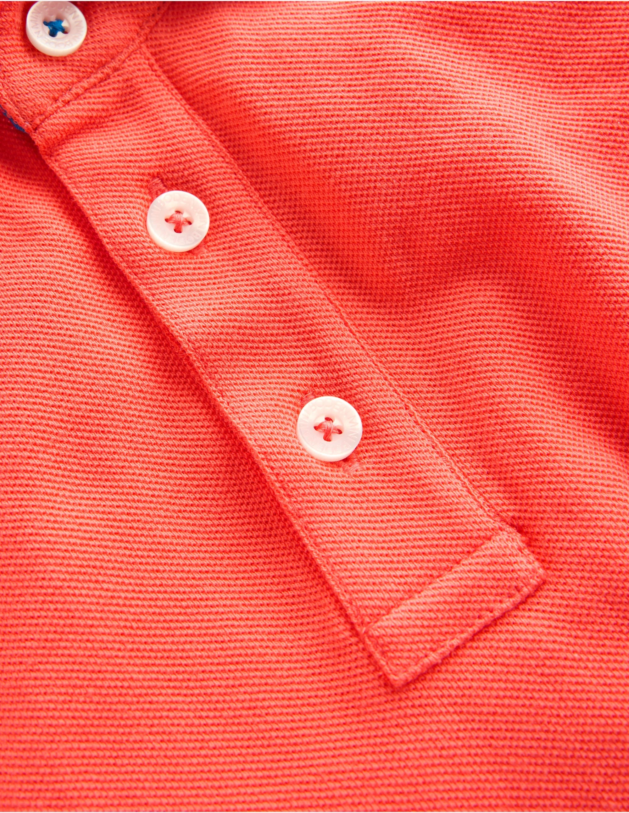 Piqué Polo Shirt-Coral Orange - Image 3