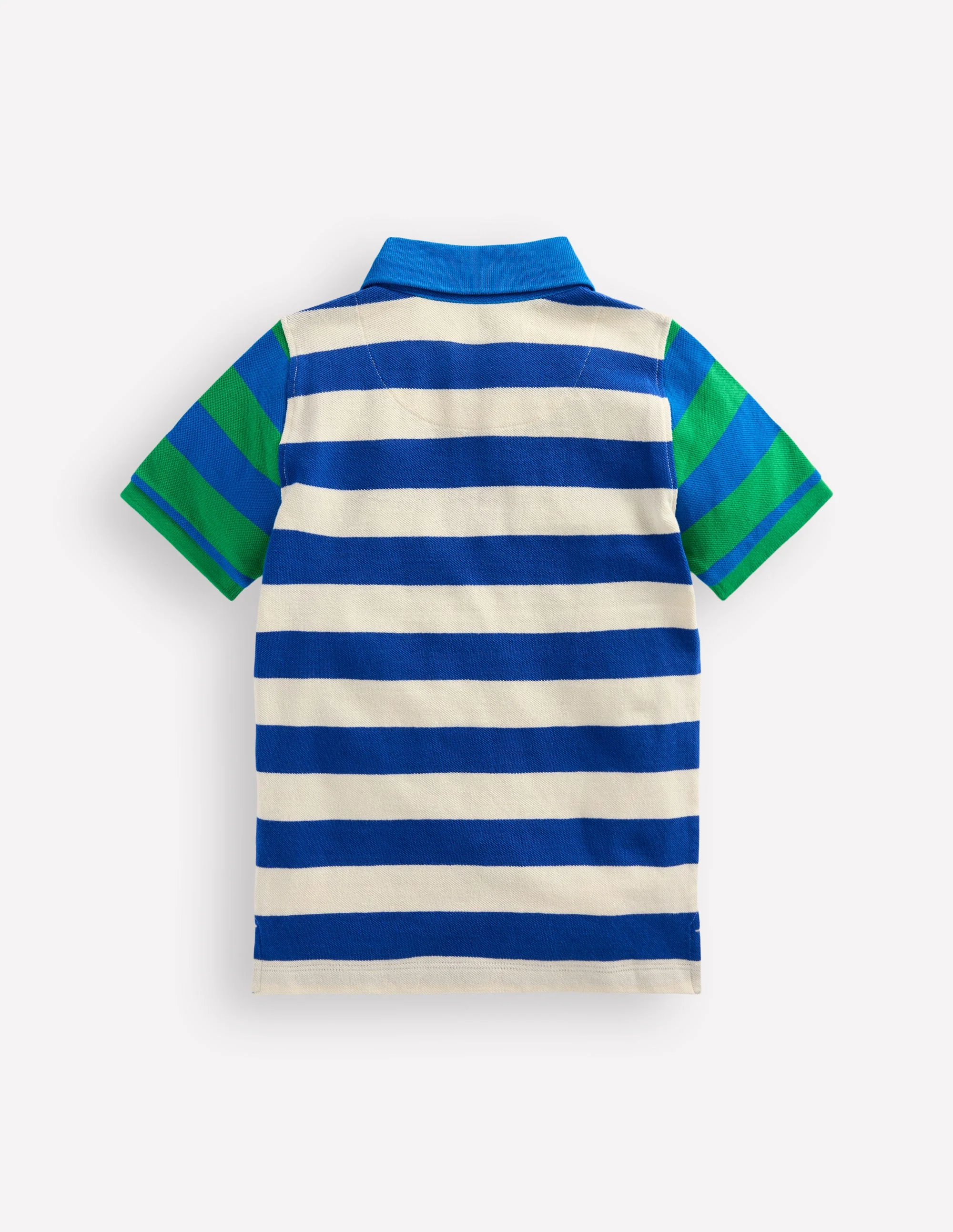 Piqué Polo Shirt-Sapling Green/ Kingfisher Blue - Image 2
