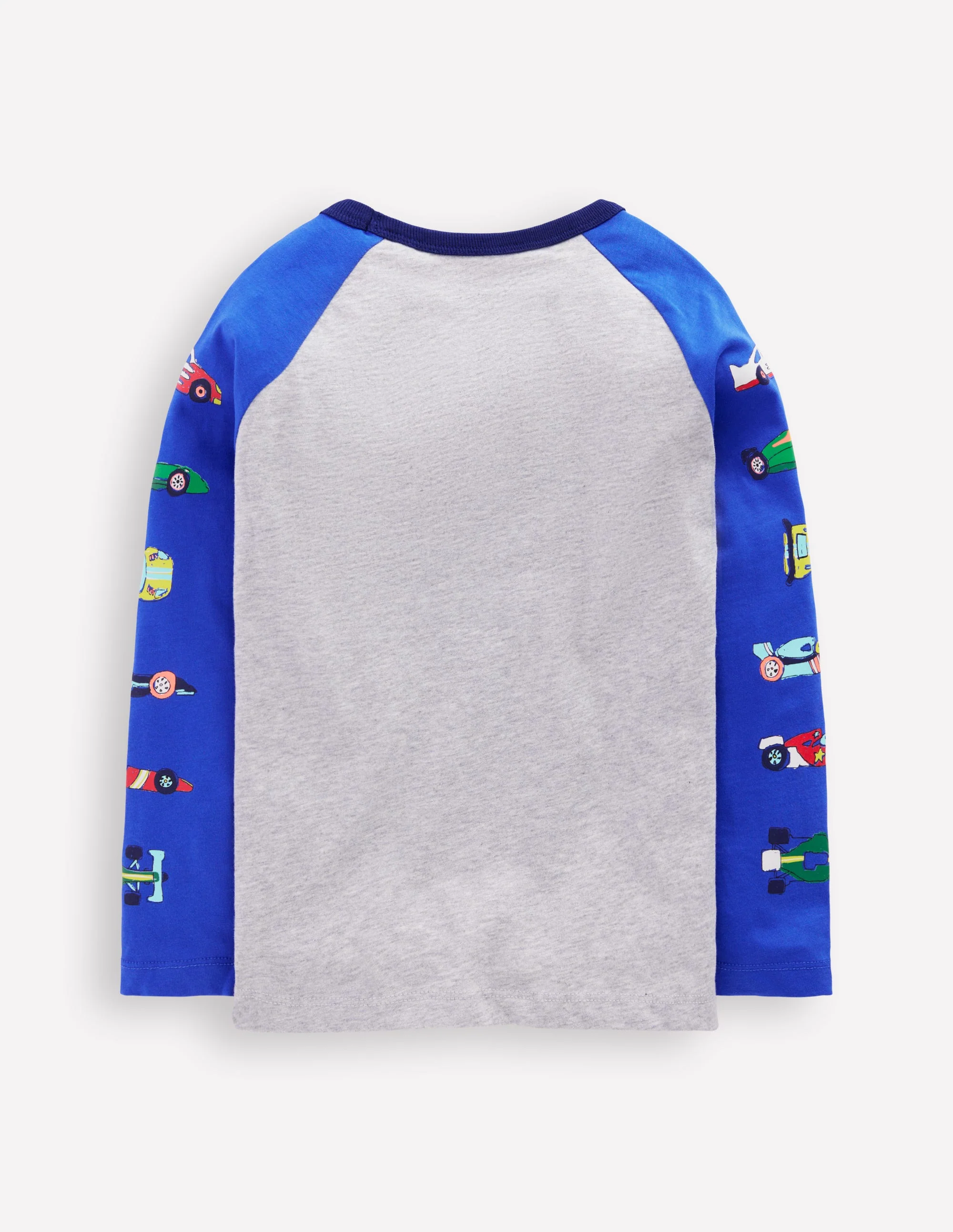 Printed Sleeve Raglan T-shirt-Racing Cars - Image 2