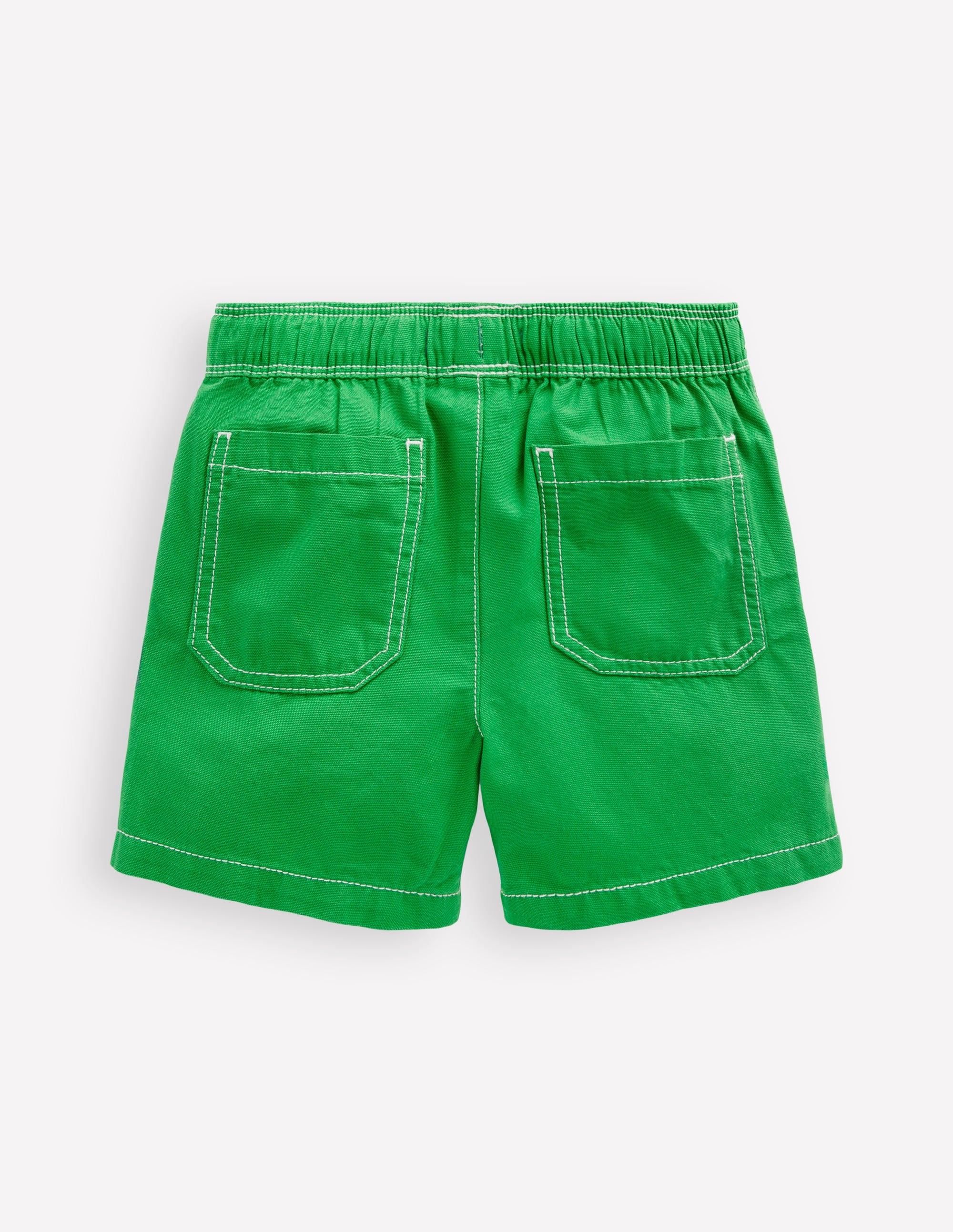 Pull-On Cotton Shorts-Bright Green - Image 2