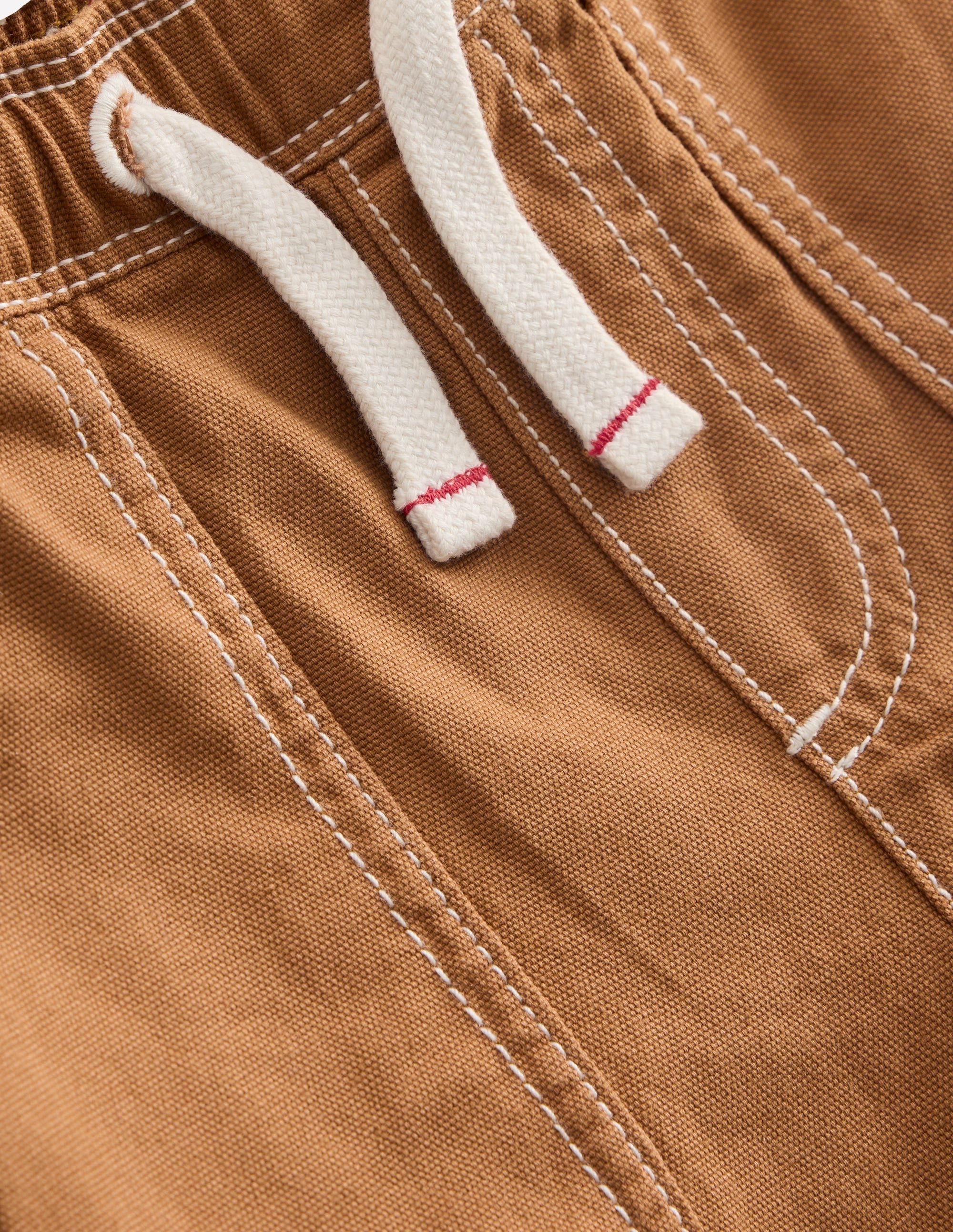 Pull-On Cotton Shorts-Butterscotch Brown - Image 3