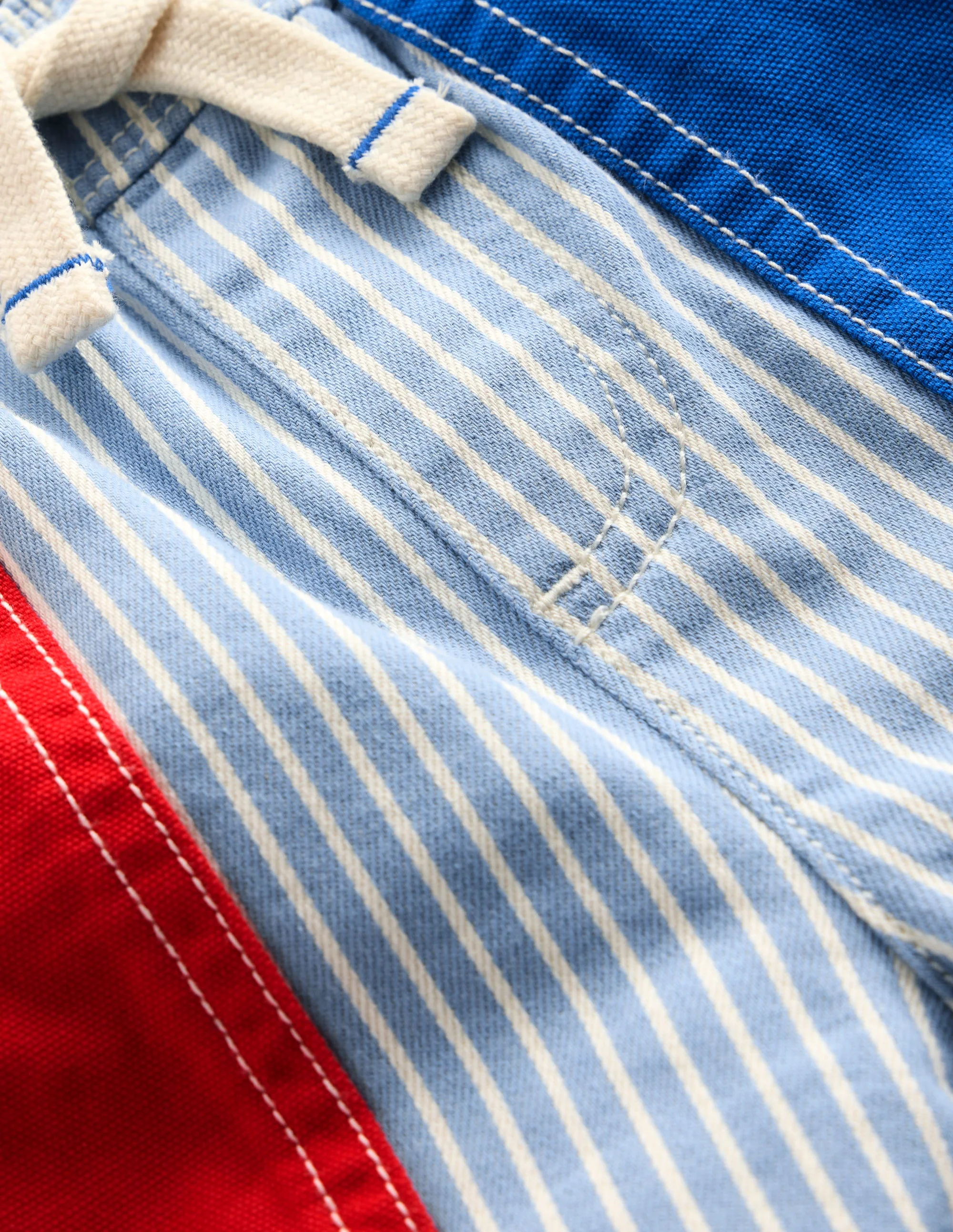 Pull-On Cotton Shorts-Hotchpotch Ticking - Image 3