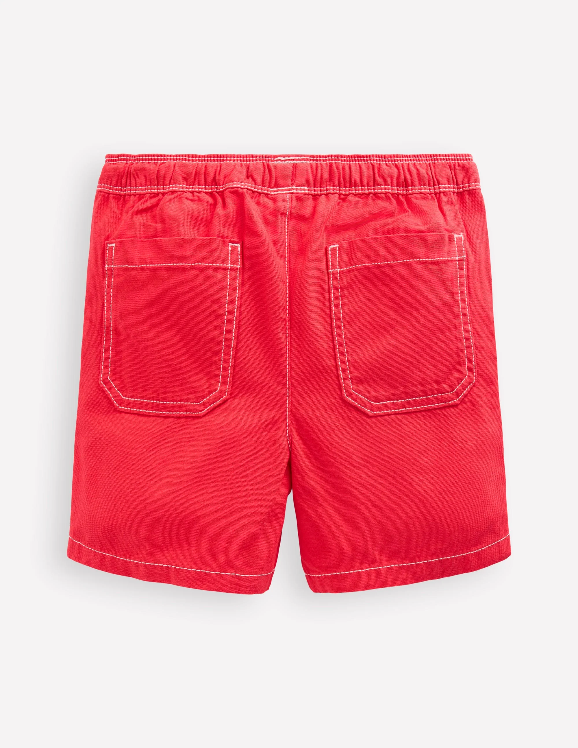 Pull-On Cotton Shorts-Jam Red - Image 2