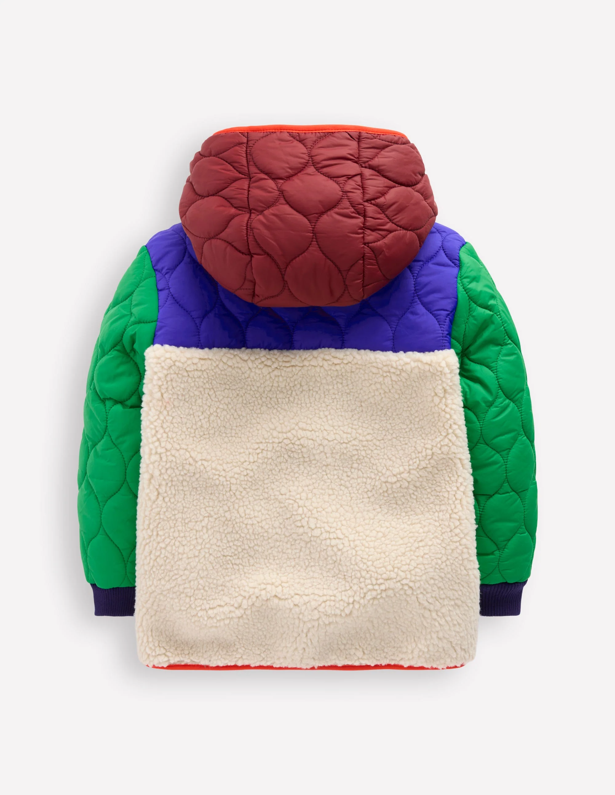 Quilted Borg Jacket-Natural Borg - Image 2