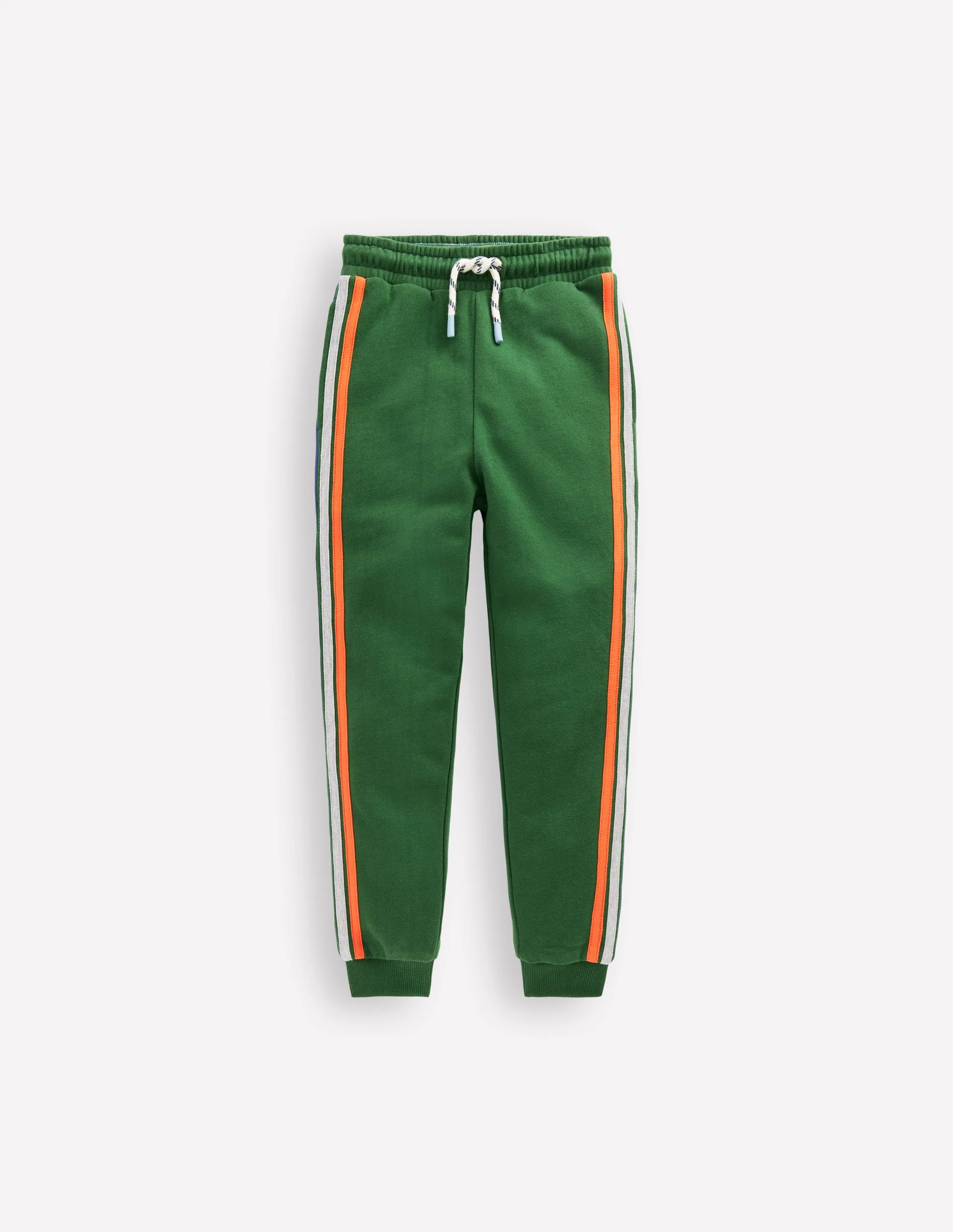 Rainbow Stripe Joggers-Pine Green - Image 4