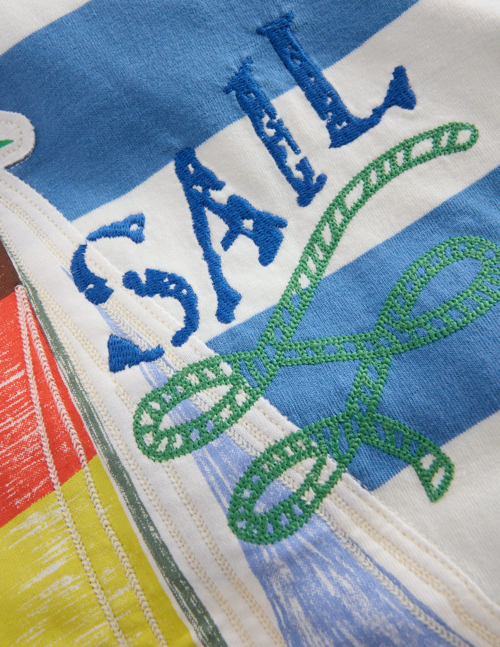 Relaxed Appliqué Polo Shirt-Silver Lake Sail boats - Image 3