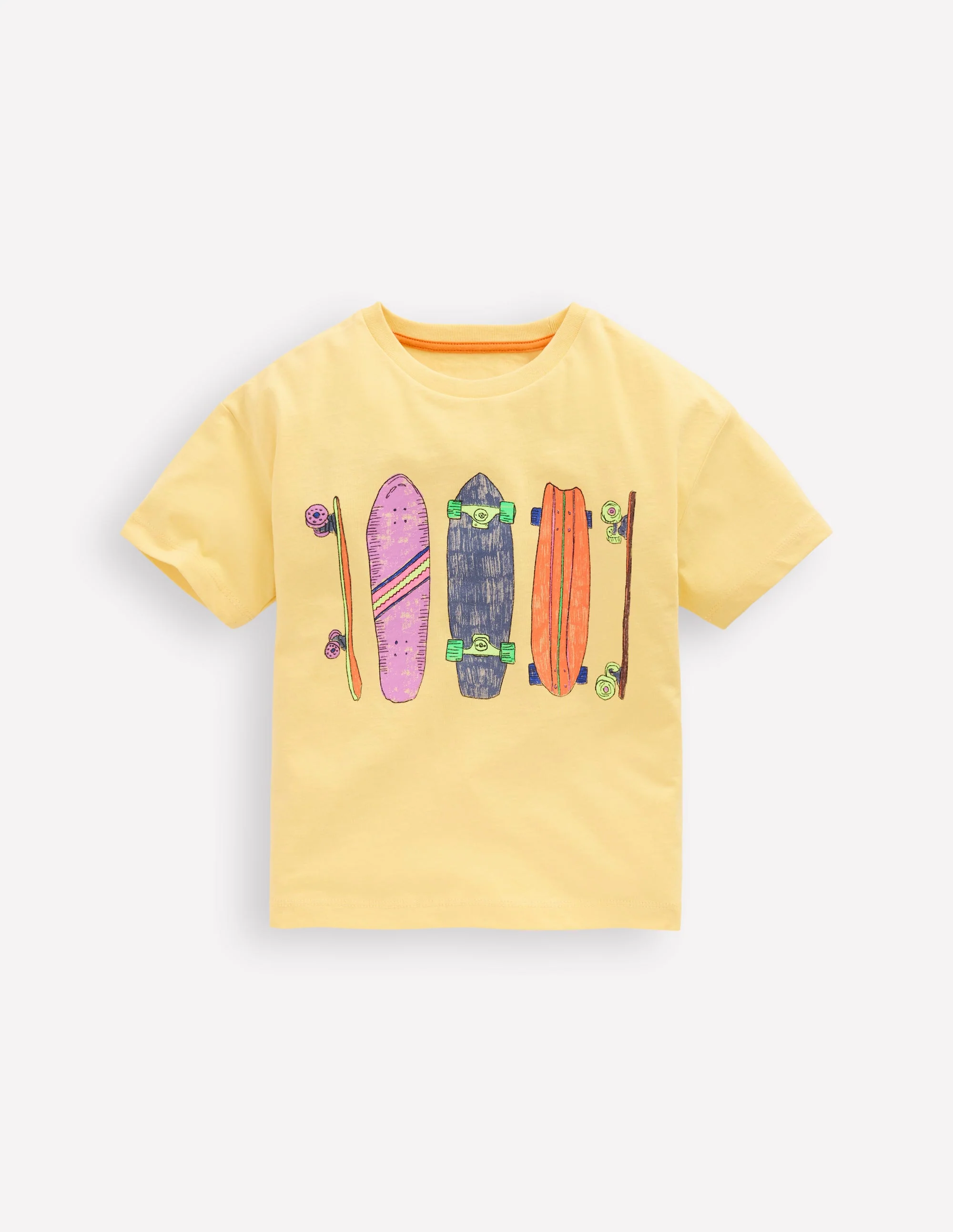 Relaxed Graphic T-shirt B3156-Washed Yellow Skateboards