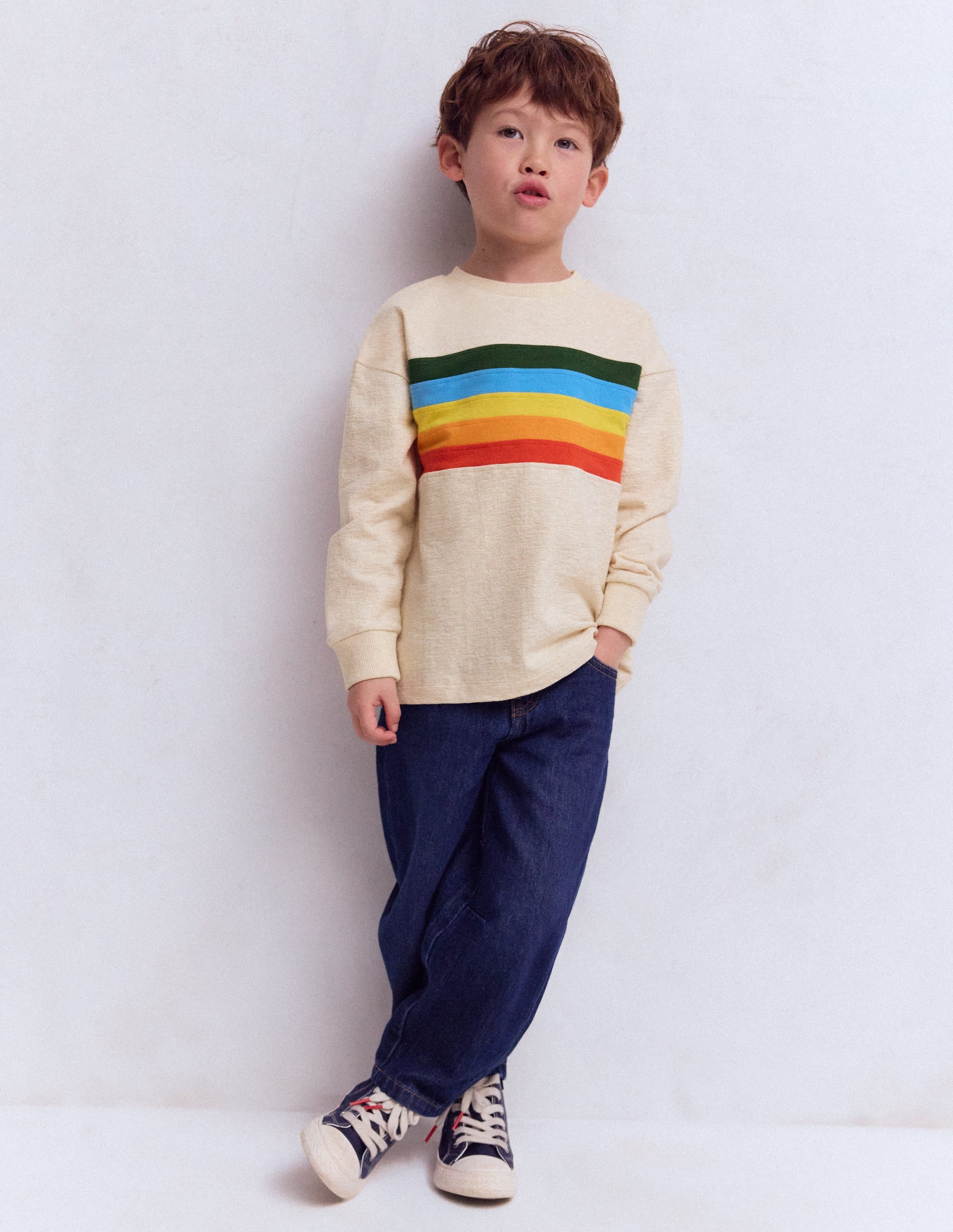 Relaxed Mid-weight T-shirt-Oatmeal Marl