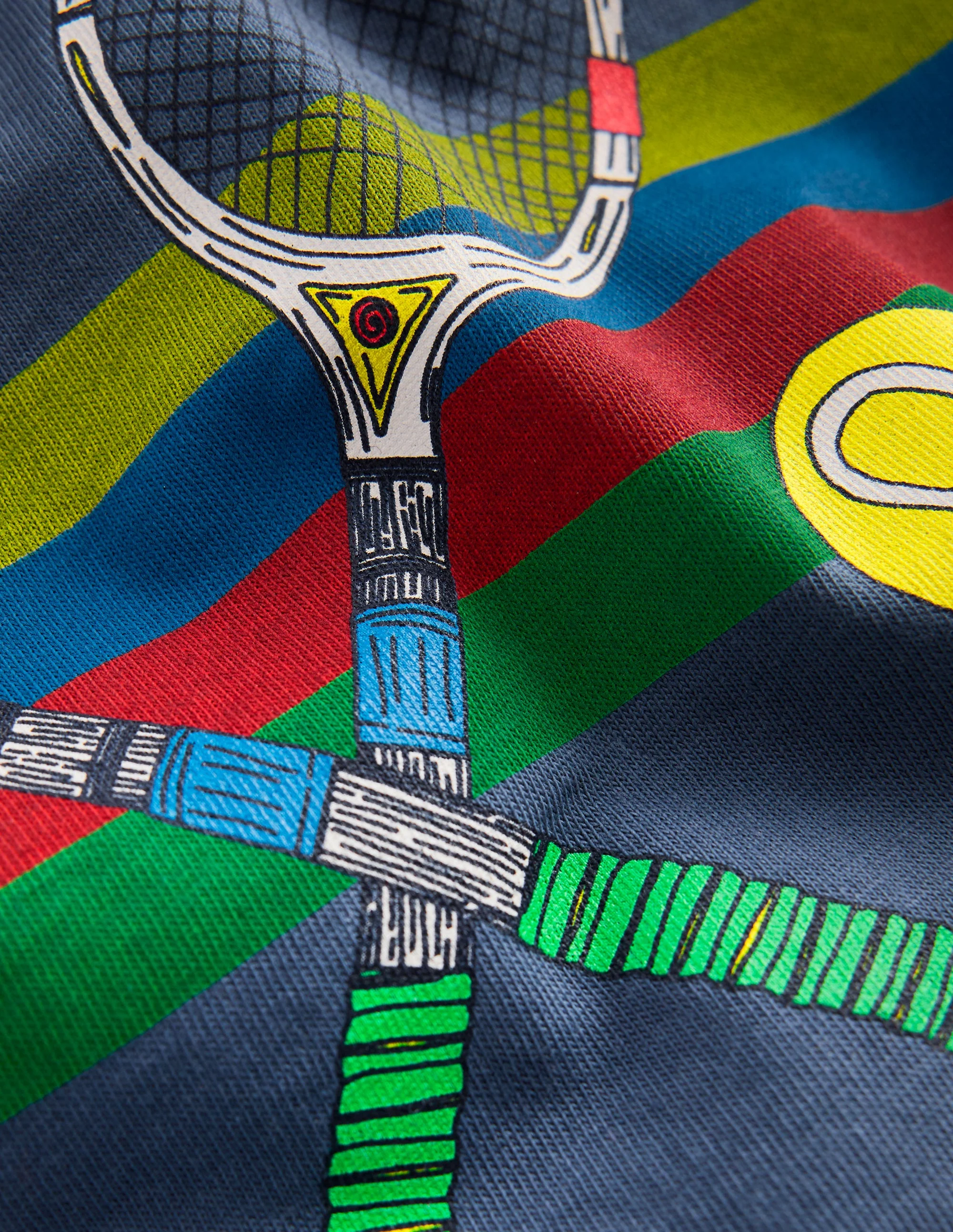 Relaxed Sport Graphic T-shirt-Robot Blue Tennis - Image 3