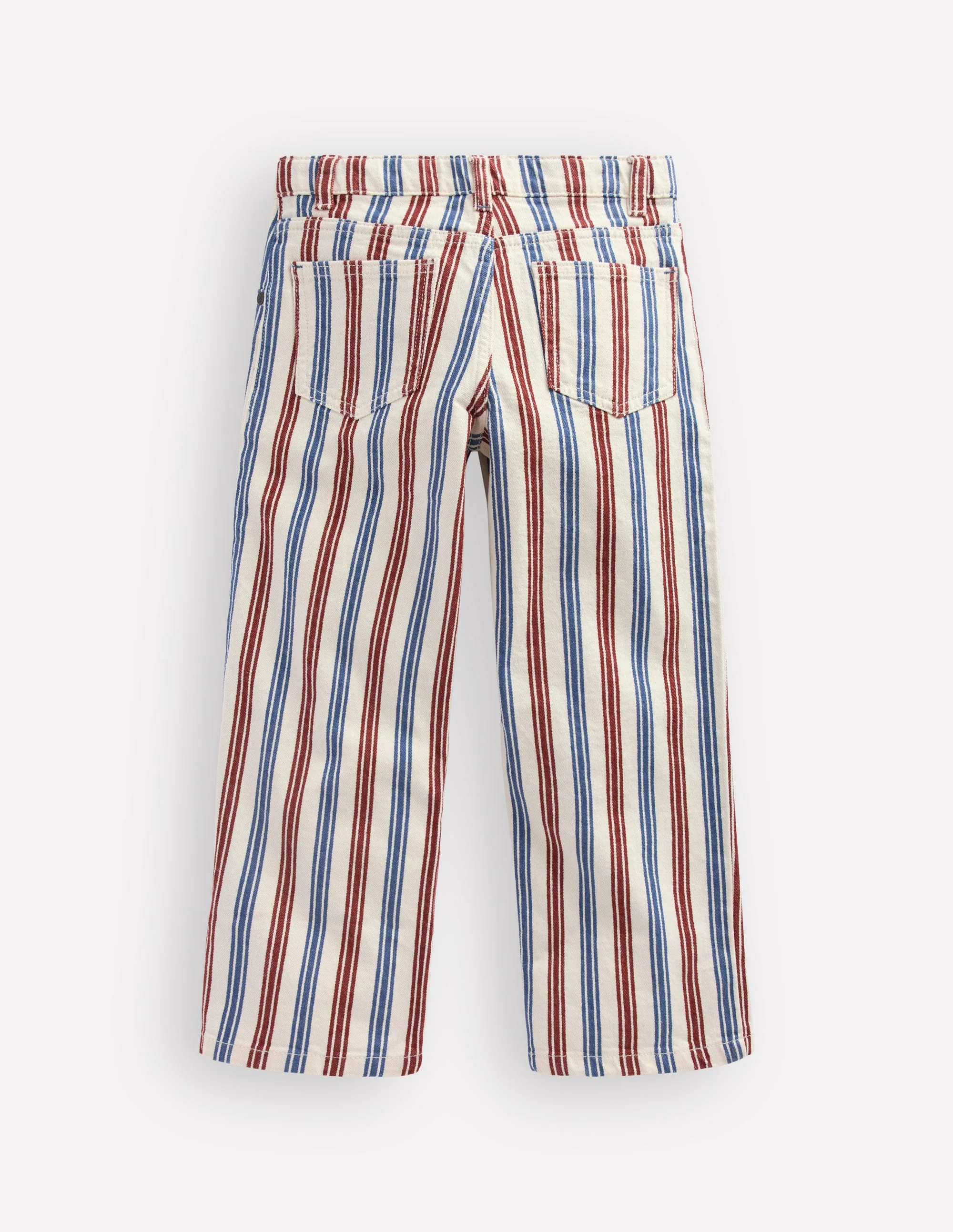 Relaxed Straight Jeans-Blue and Red Stripe - Image 2