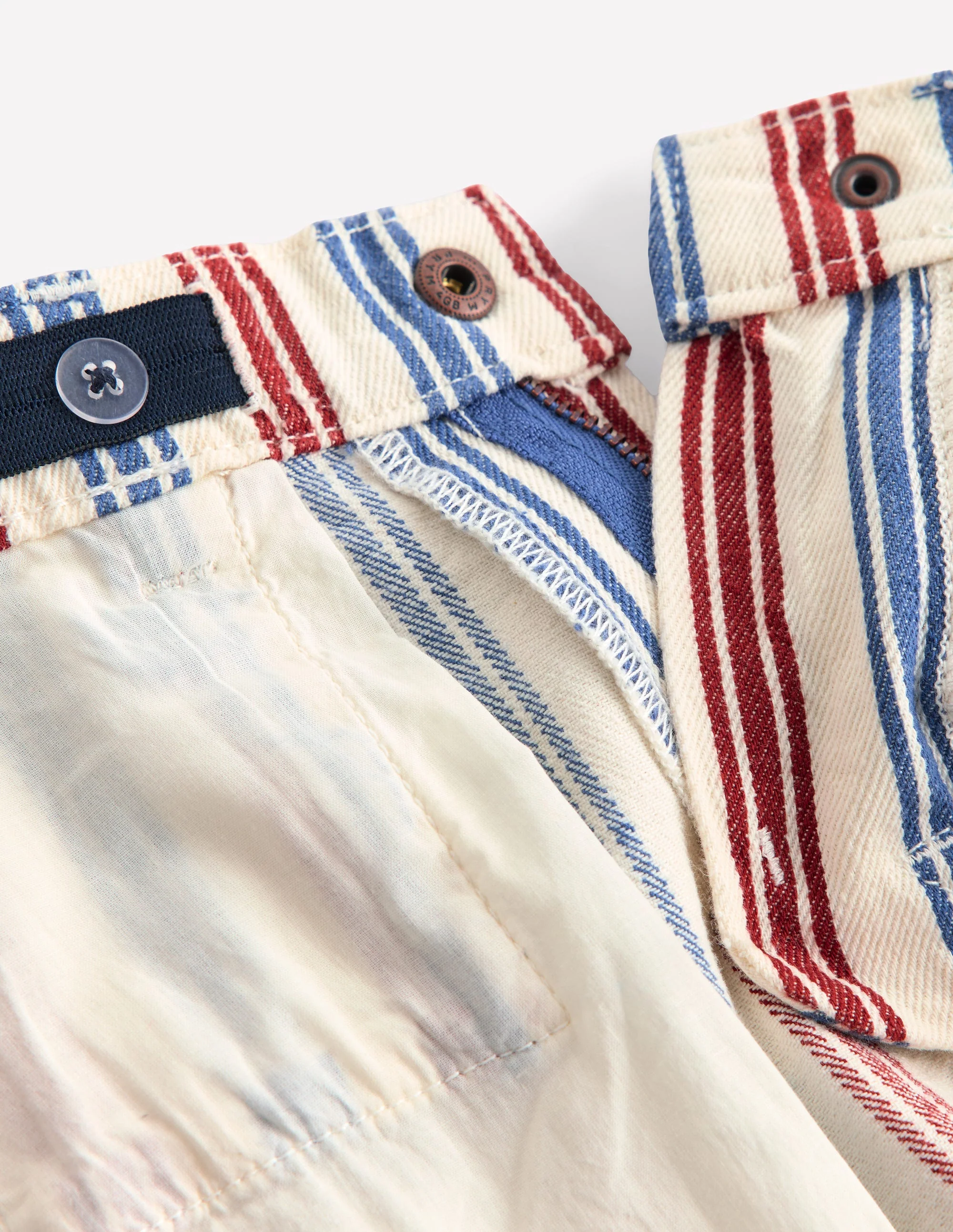 Relaxed Straight Jeans-Blue and Red Stripe - Image 4