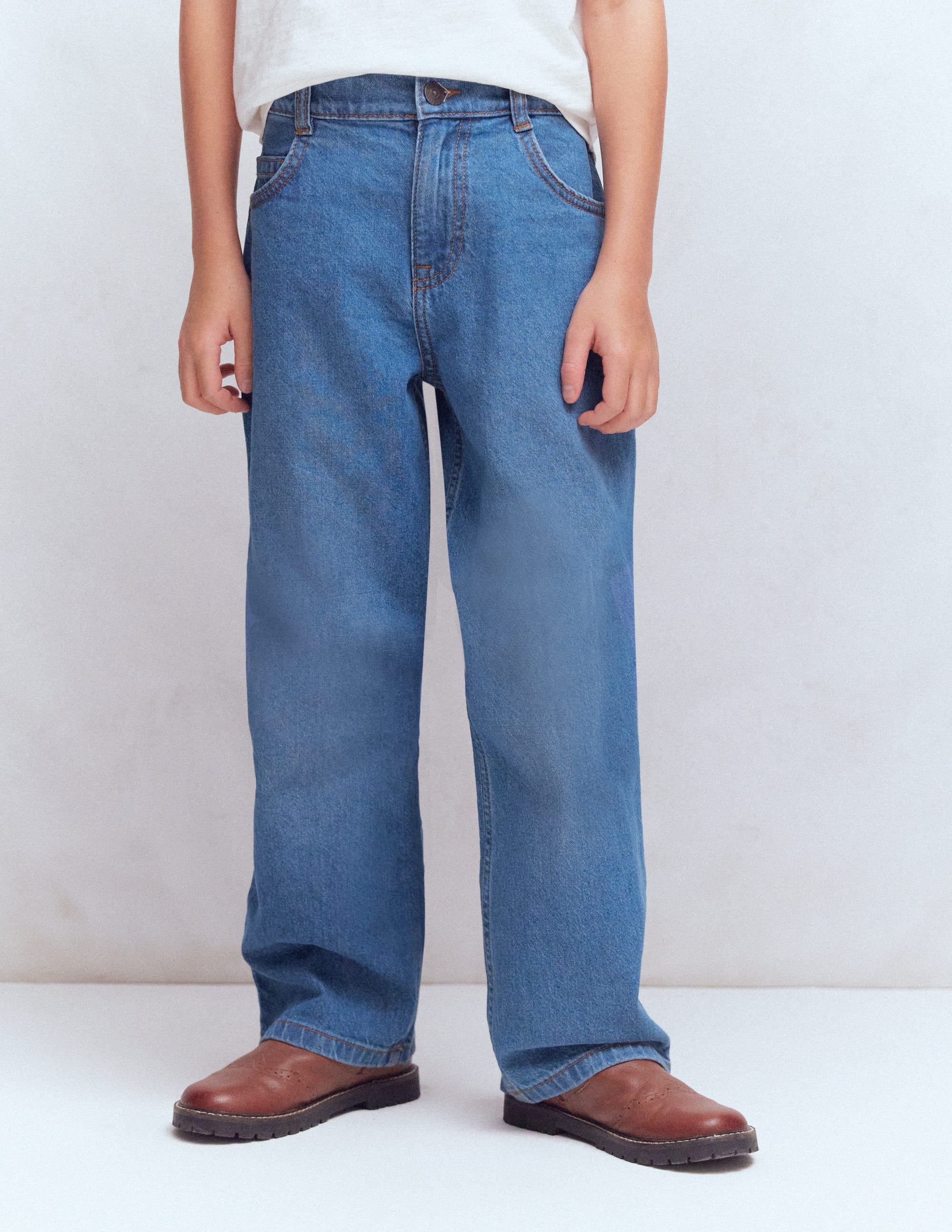 Relaxed Straight Jeans-Mid Wash - Image 3