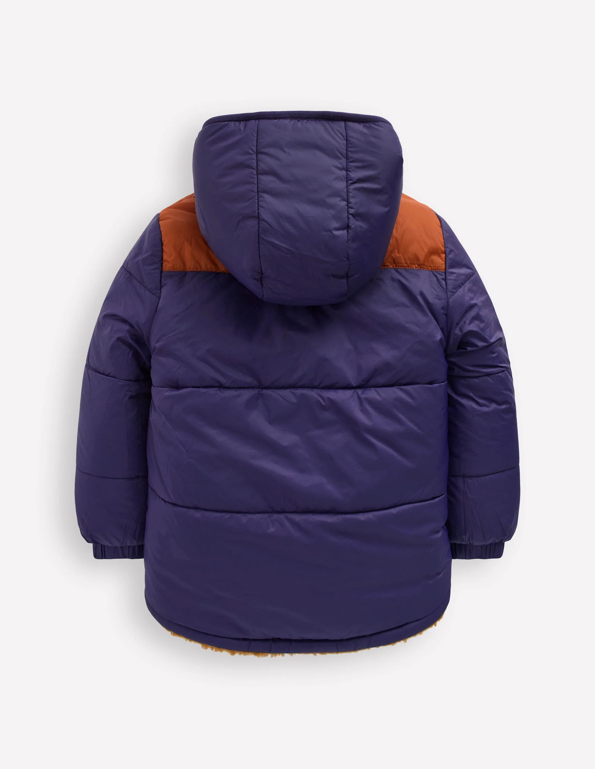 Reversible Cosy Borg Jacket-Brown Borg - Image 2