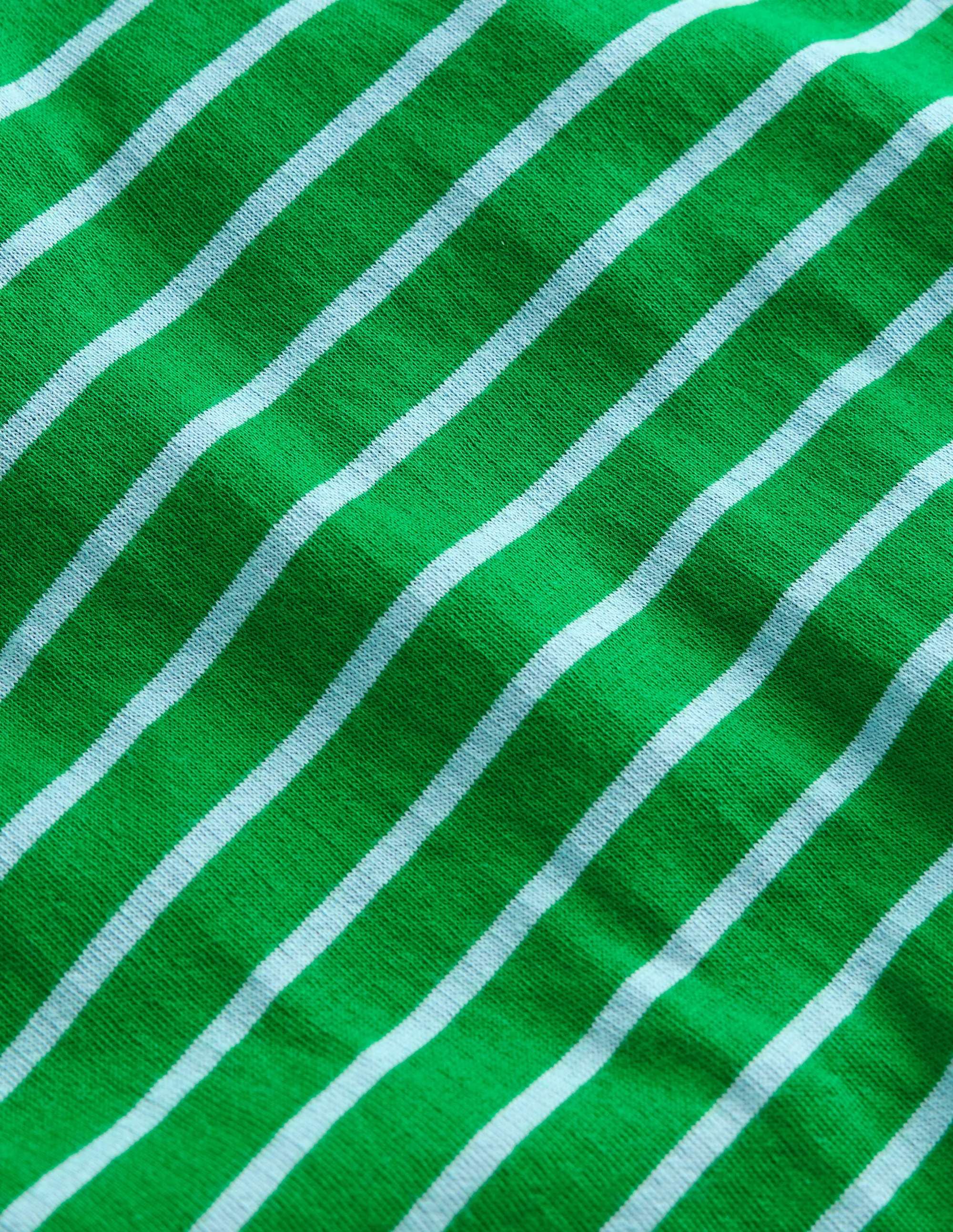 Reversible Long Sleeve T-Shirt-GREEN TAMBOURINE / BLUE - Image 3