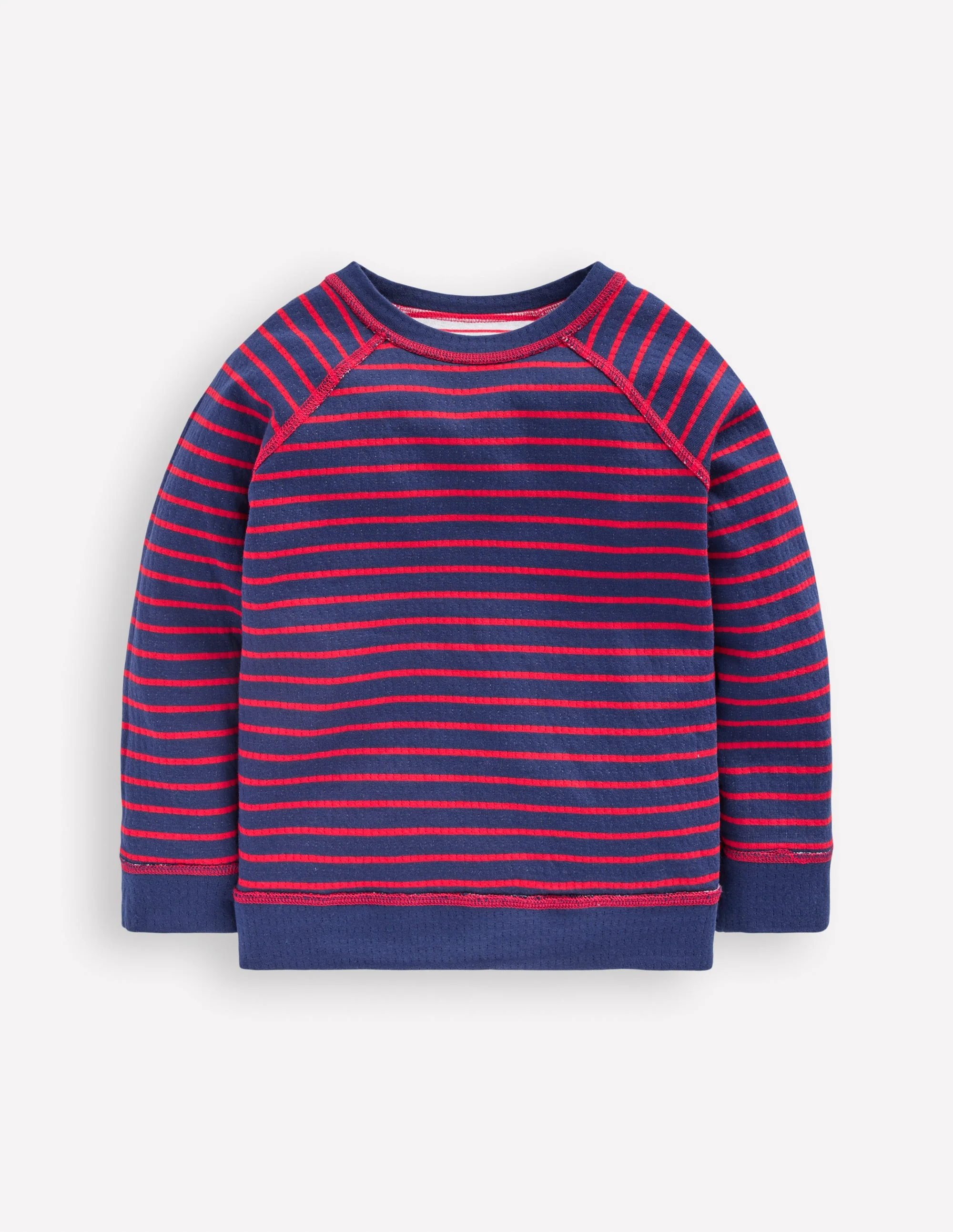 Reversible Long Sleeve T-Shirt-Mars Red/ Medieval Blue - Image 2
