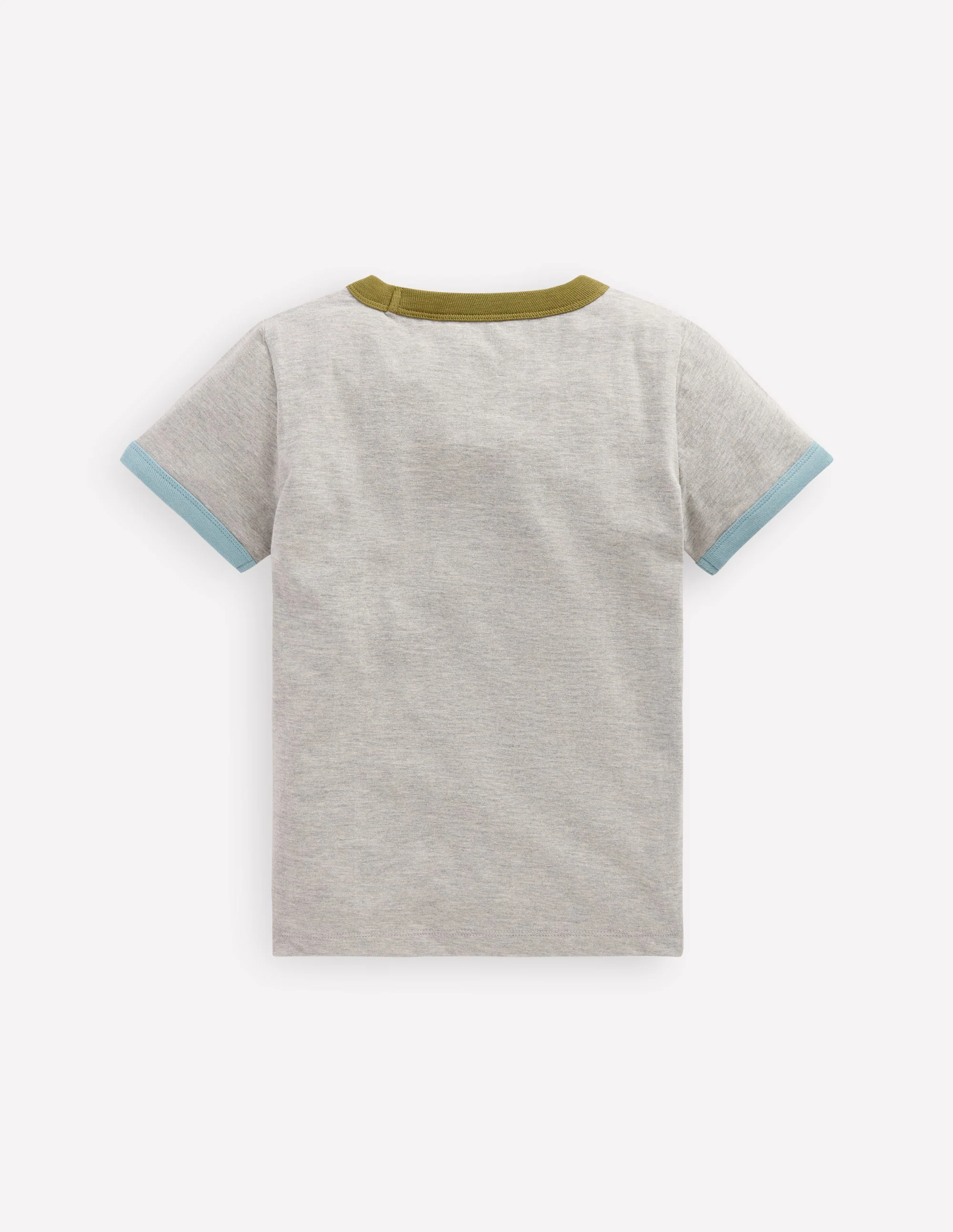 Ringer T-Shirt-Grey Marl - Image 2