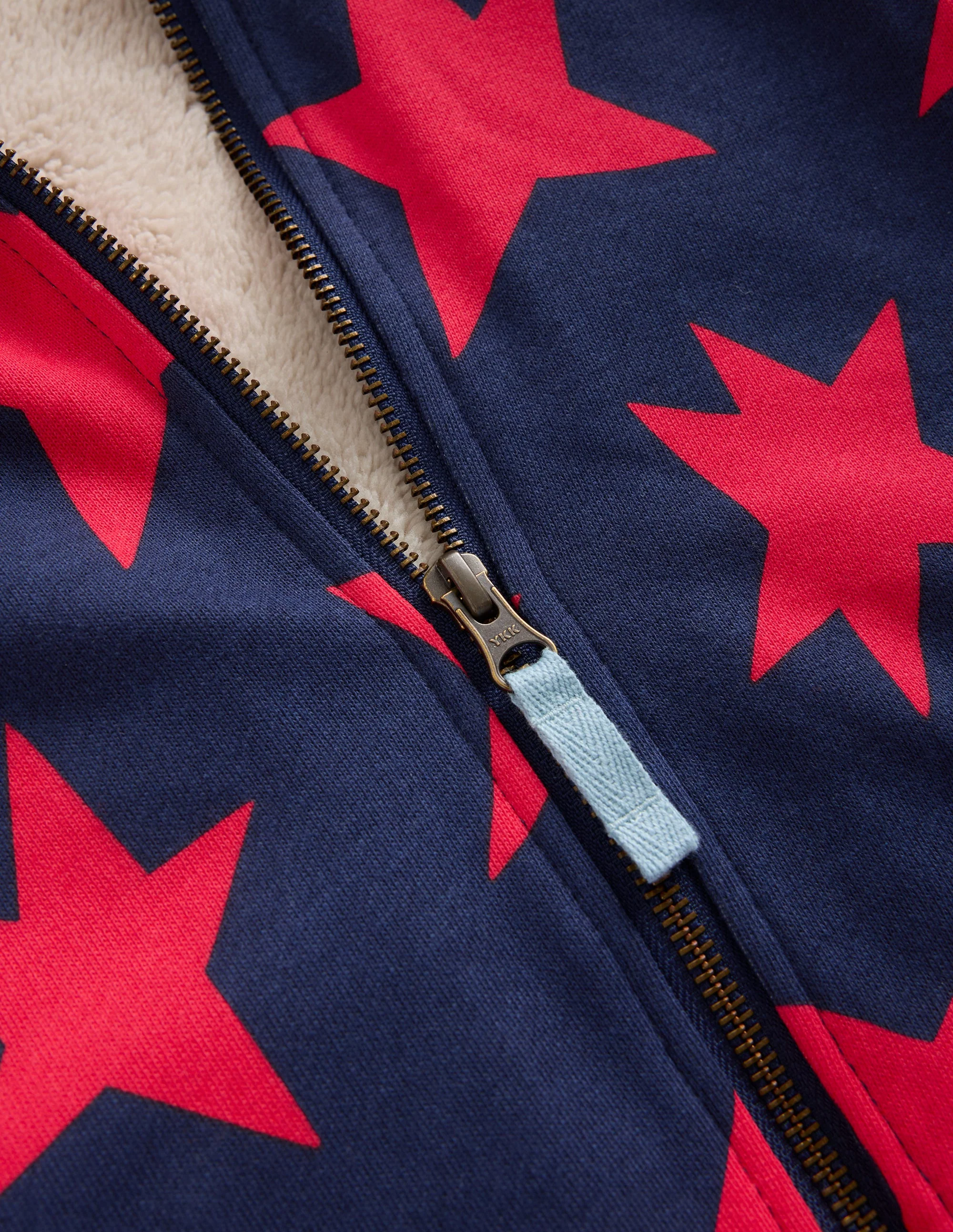 Shaggy-Lined Hoodie-Navy star - Image 3