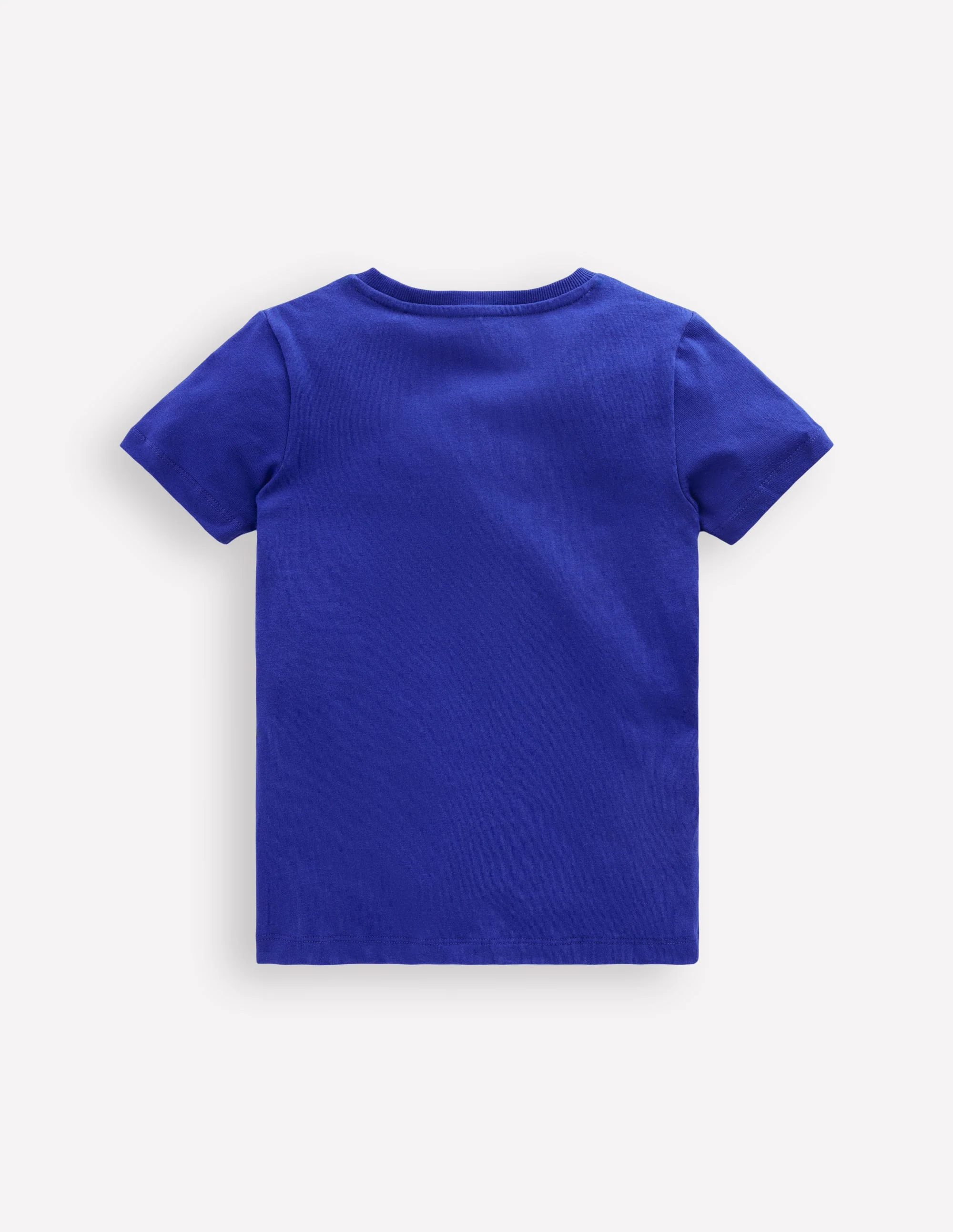 Short Sleeve Appliqué T-shirt-Sapphire Blue Fish - Image 2