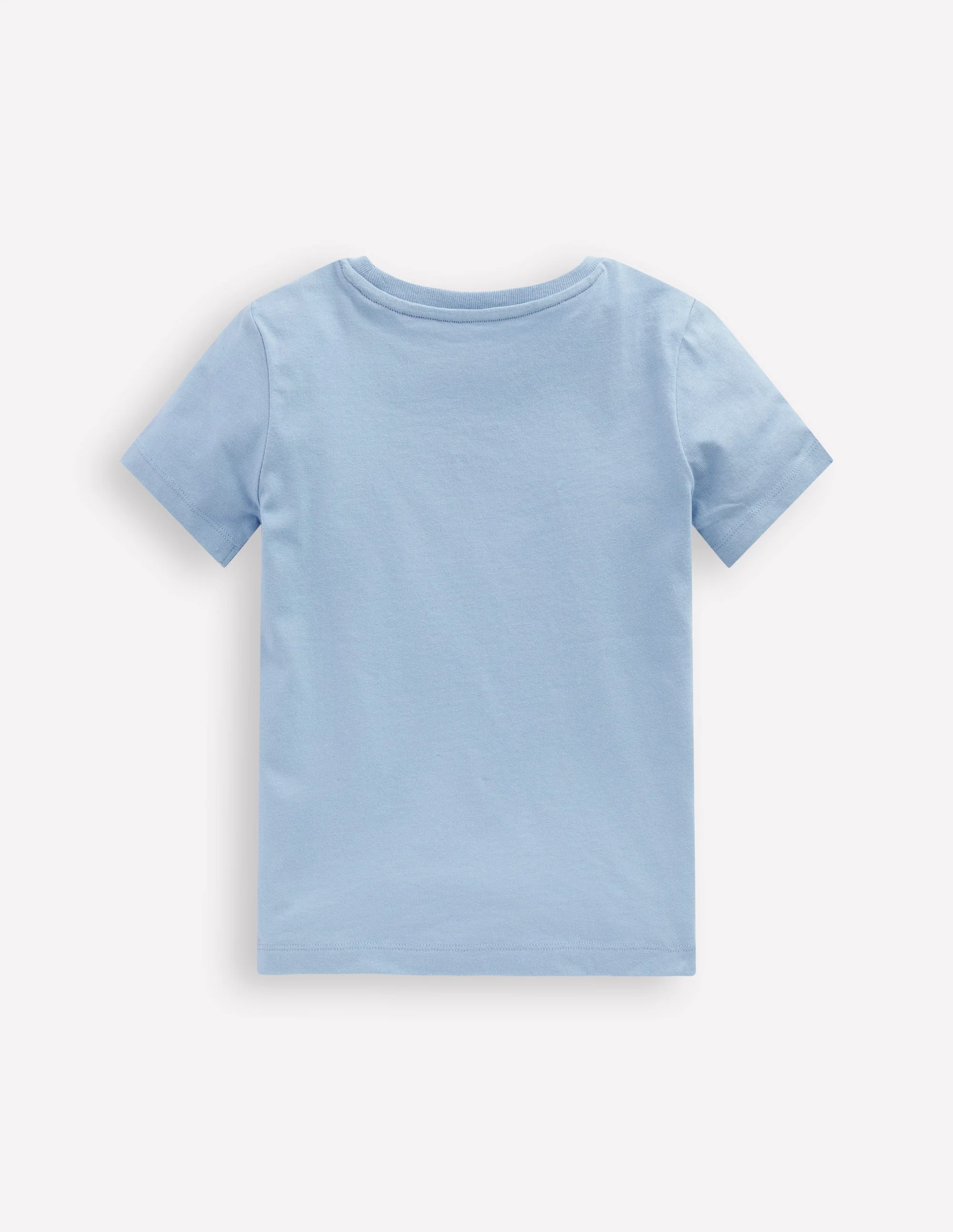 Short Sleeve Bouclé T-shirt-Glacier Blue Circus Stars - Image 2