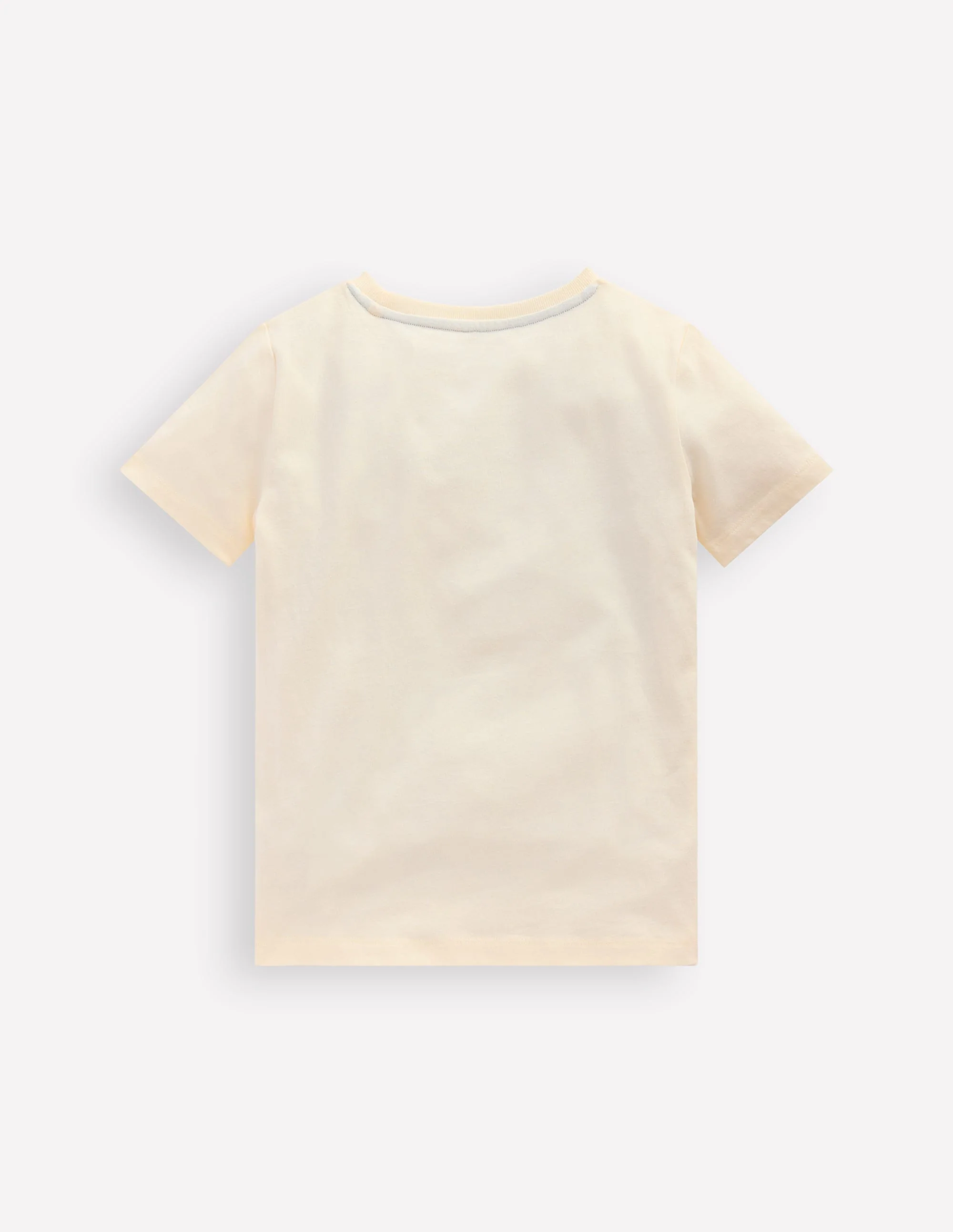 Short Sleeve Bouclé T-shirt-Soft Ivory Big Cats - Image 2