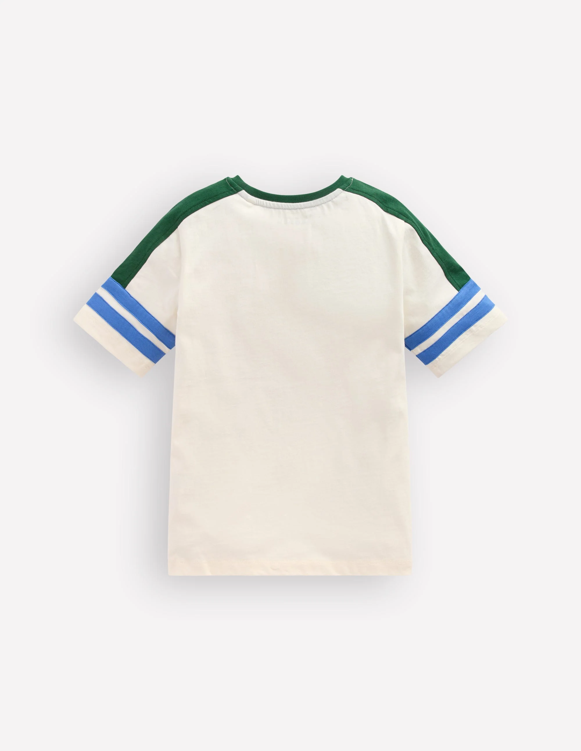 Short Sleeve Colourblock Tee-COCONUT MILK COLOURBLOCK - Image 2