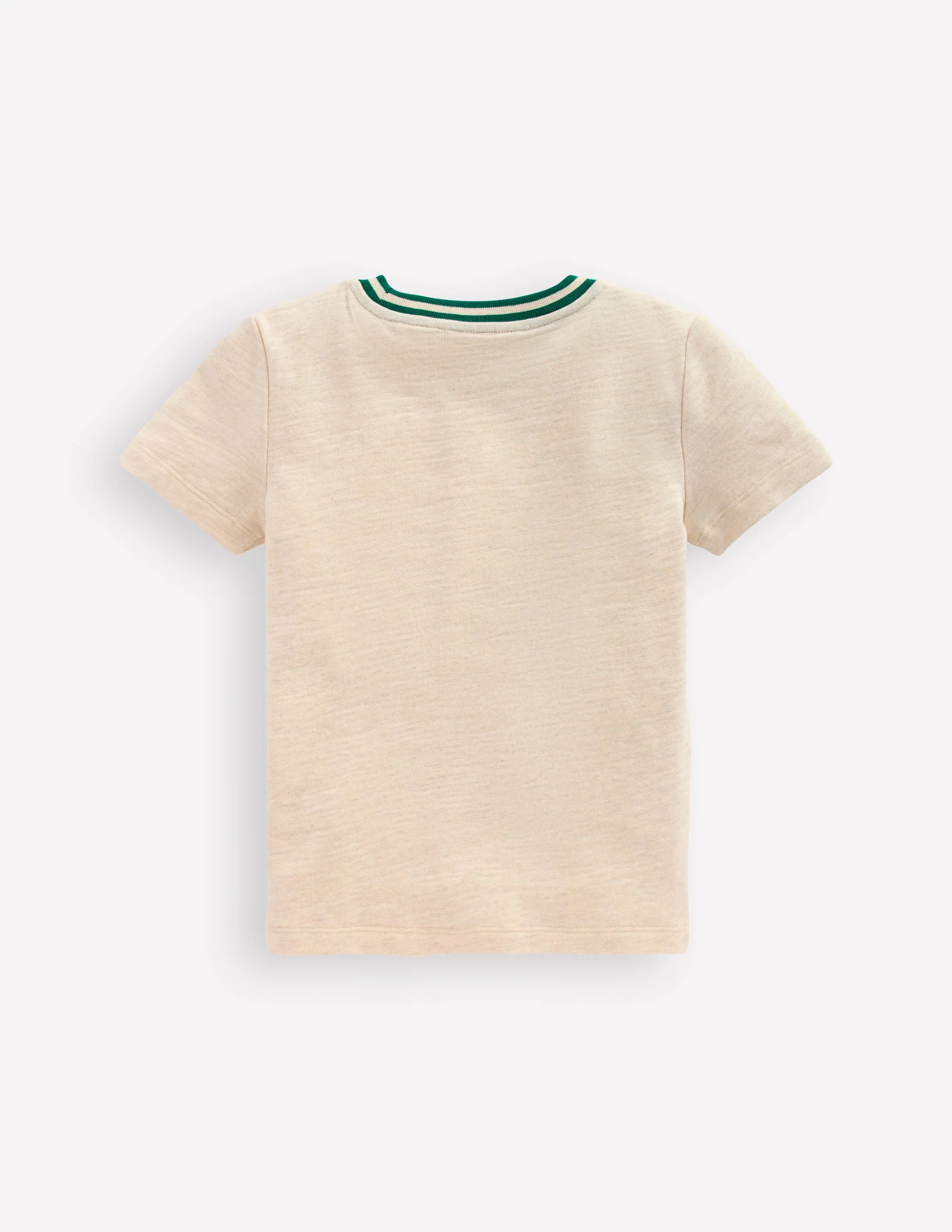 Short Sleeve Mid Weight Tee-Oatmeal Marl - Image 2