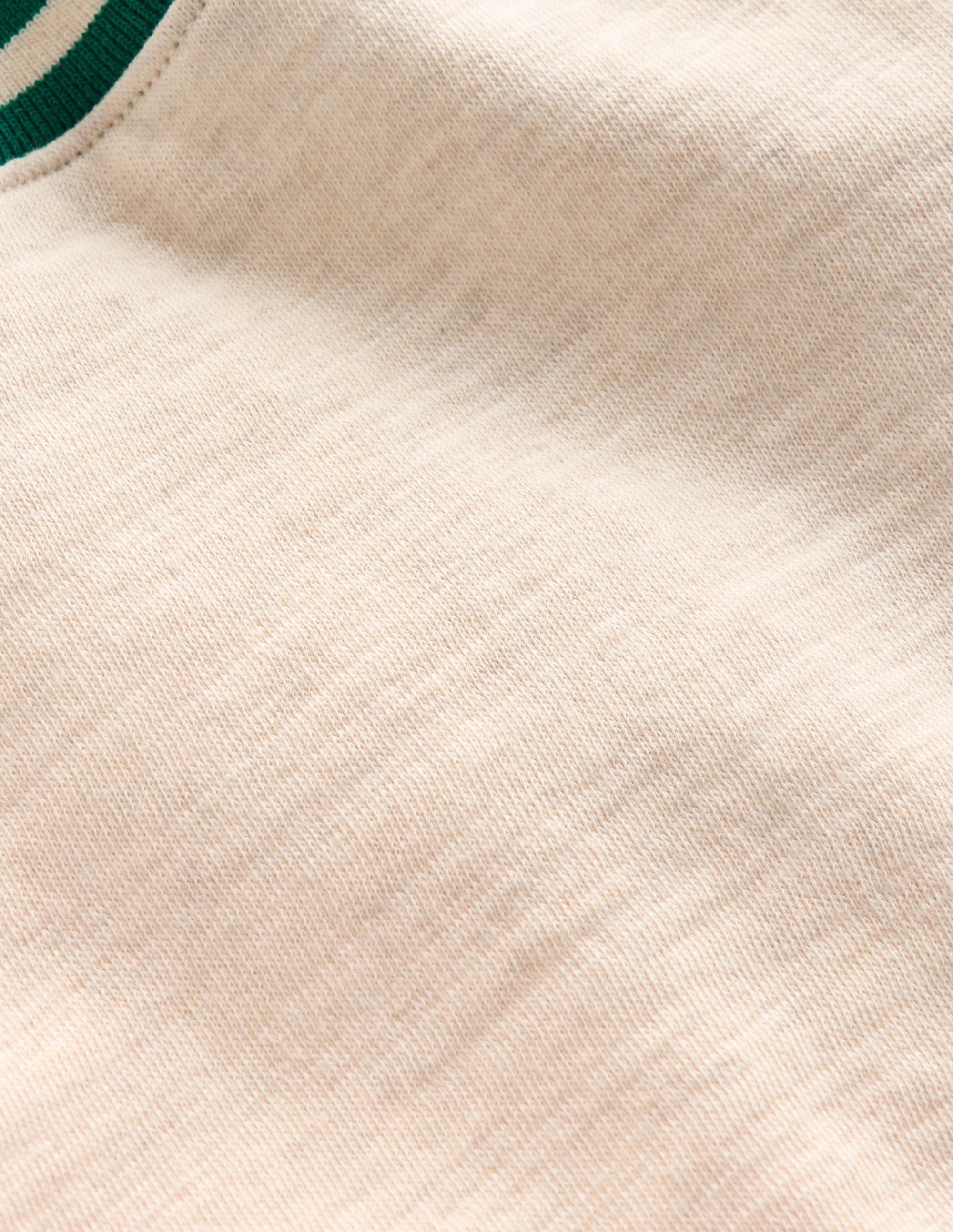 Short Sleeve Mid Weight Tee-Oatmeal Marl - Image 3
