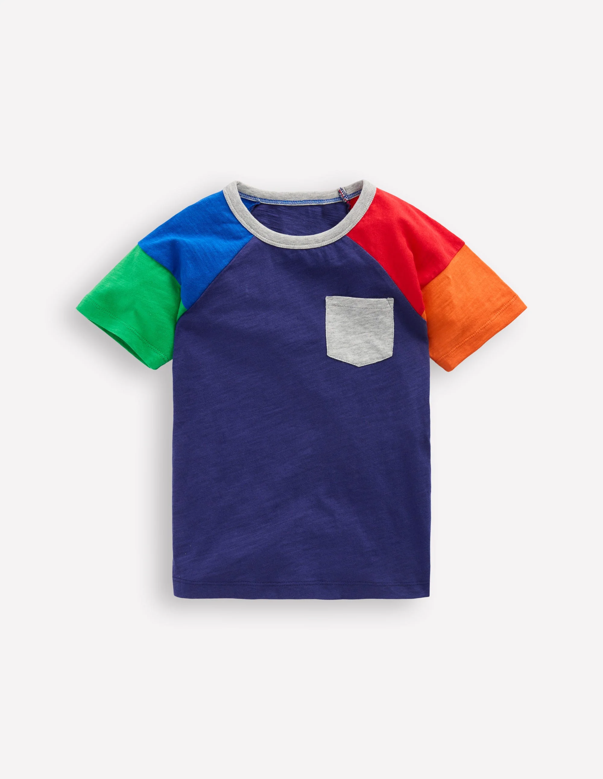 Short Sleeve Raglan T-Shirt-Twilight Blue