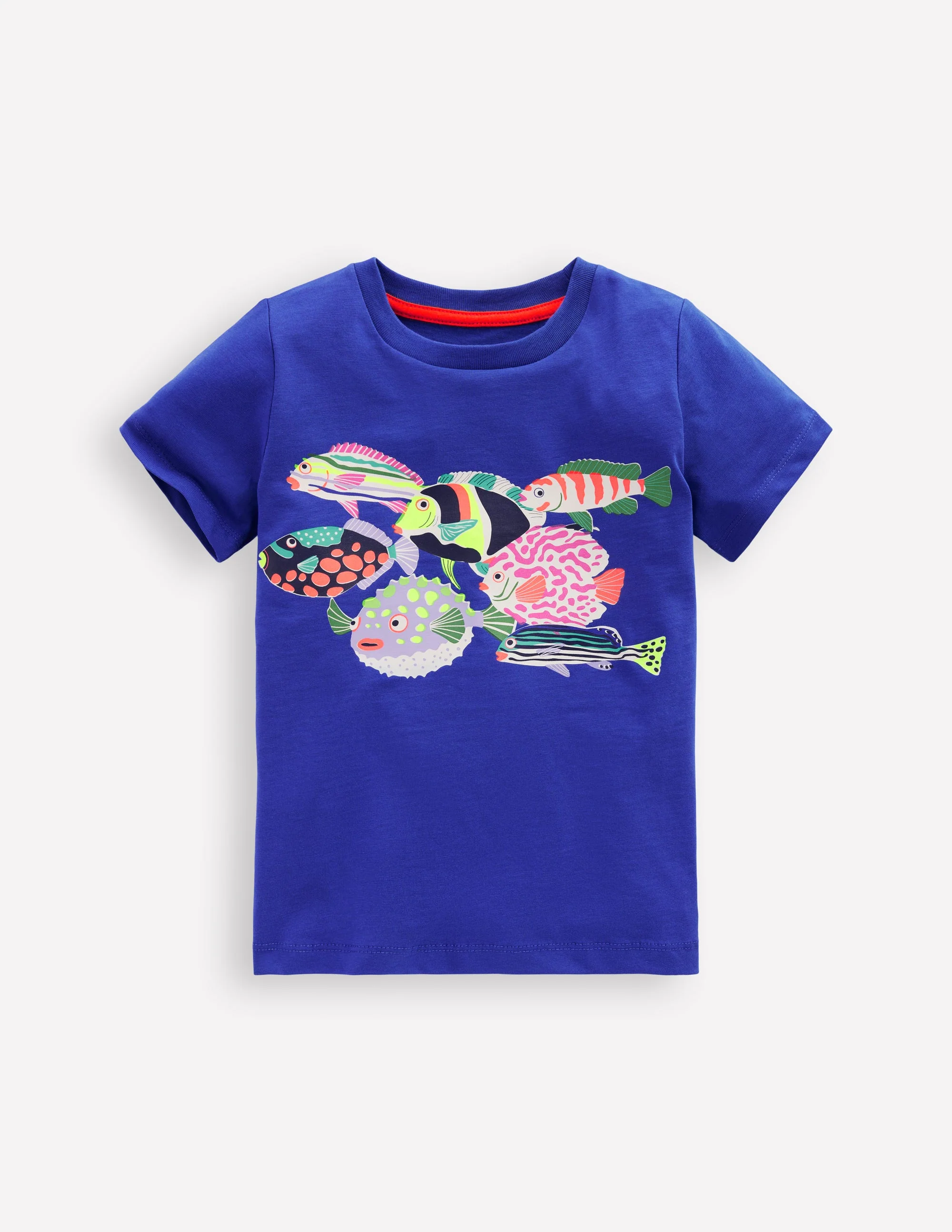 Short Sleeve Riso T-Shirt-Blue Heron Fish - Image 3