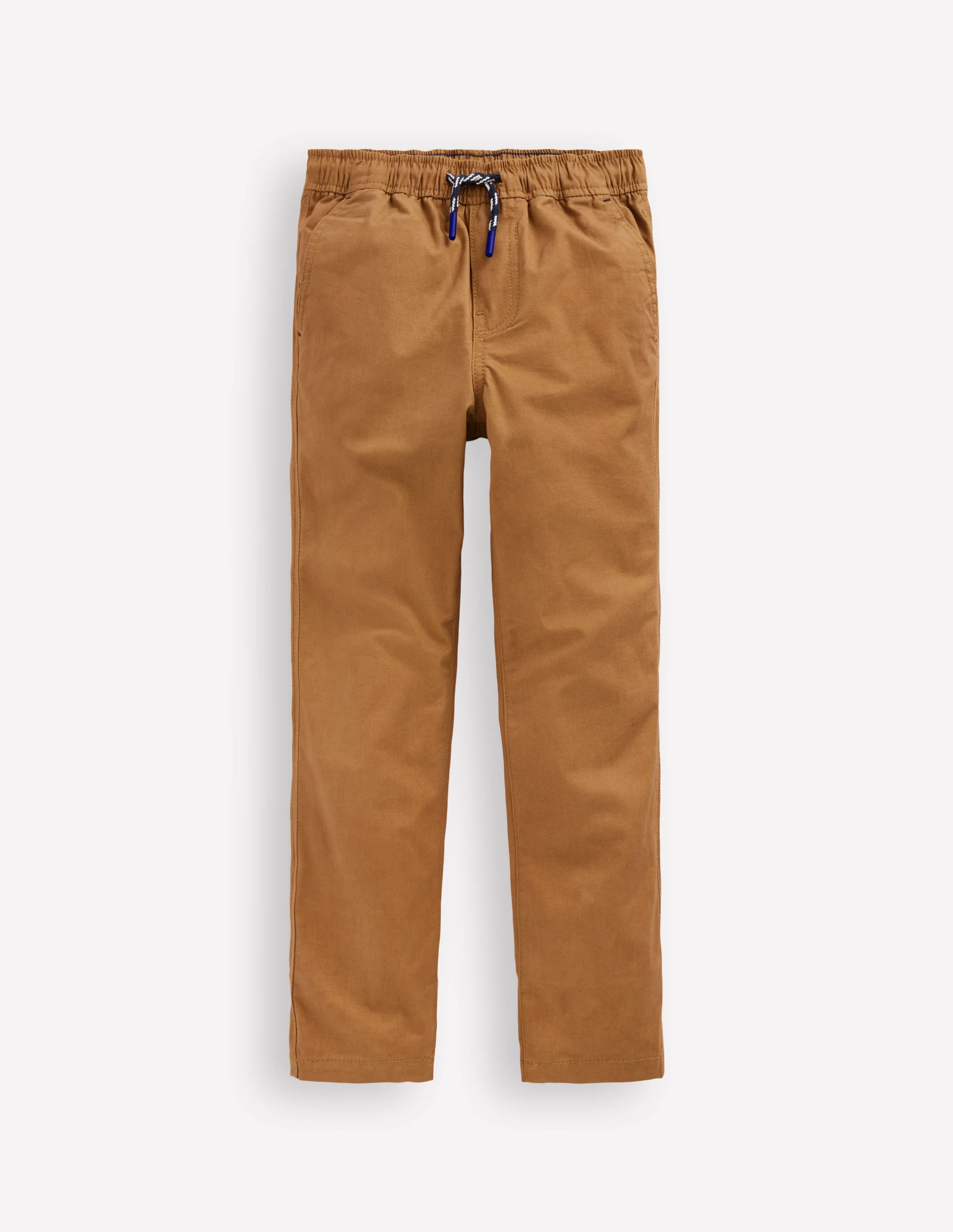 Slim Pull-on Trousers-Butterscotch Brown - Image 3