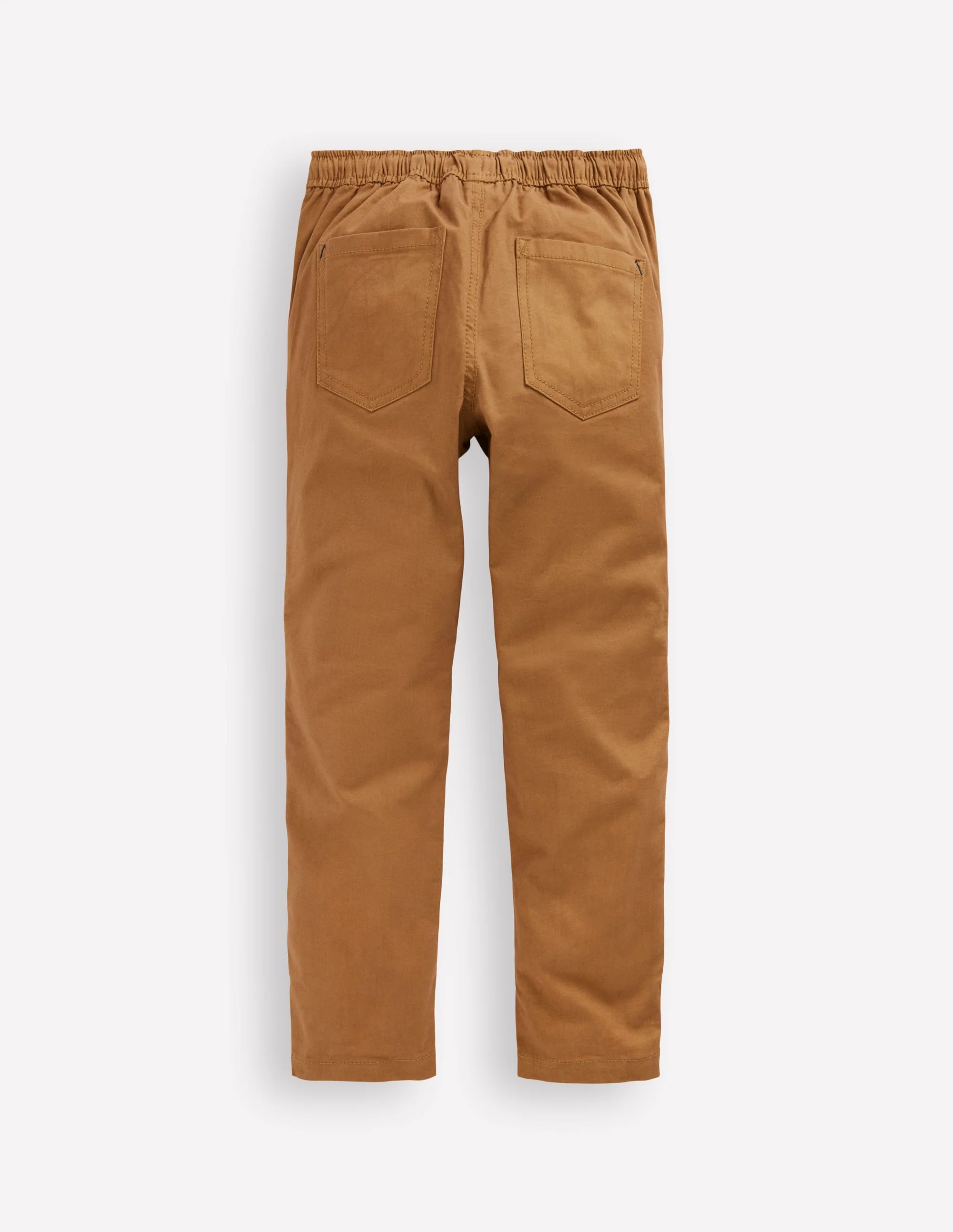 Slim Pull-on Trousers-Butterscotch Brown - Image 6