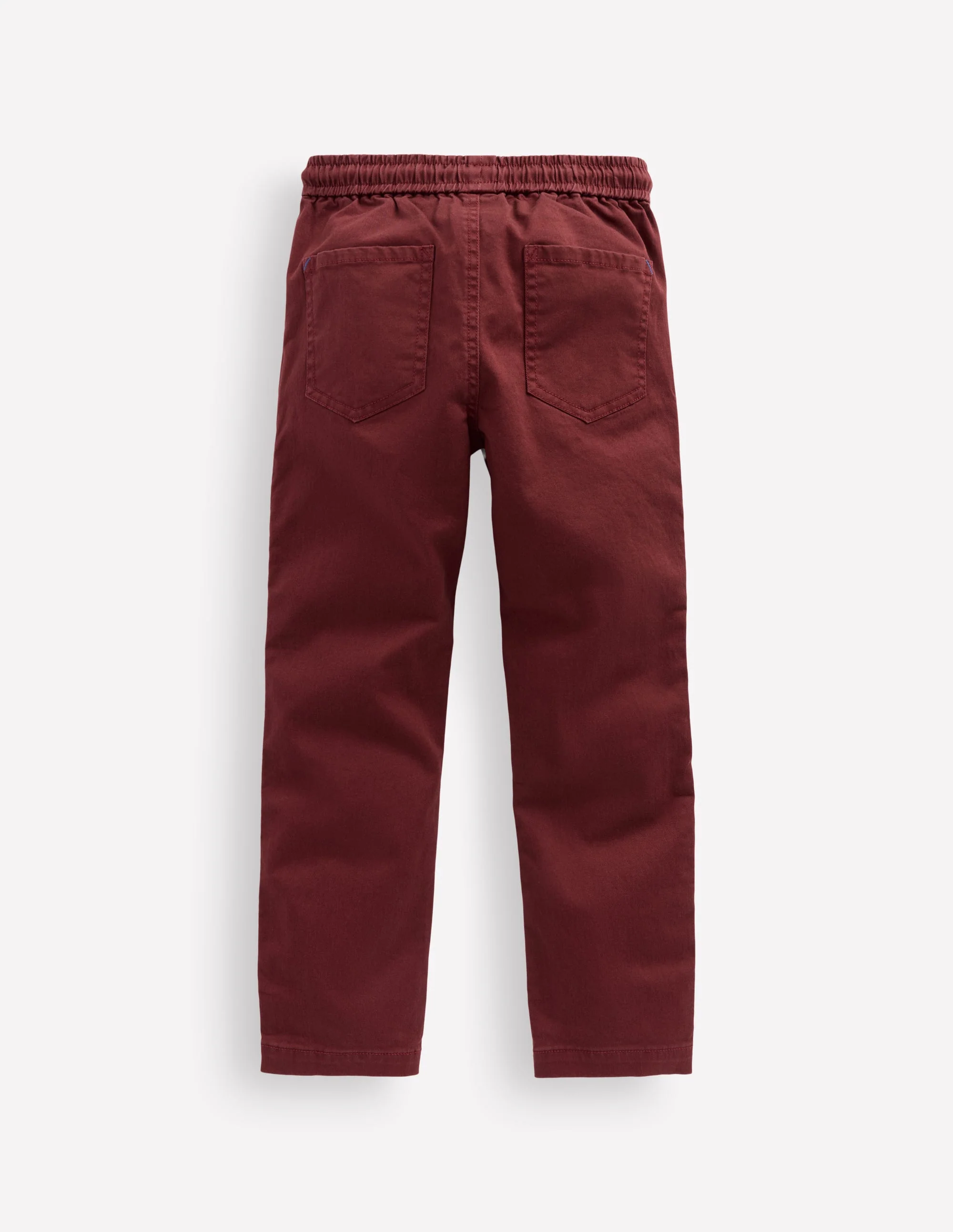 Slim Pull-On Trousers-Chestnut - Image 2