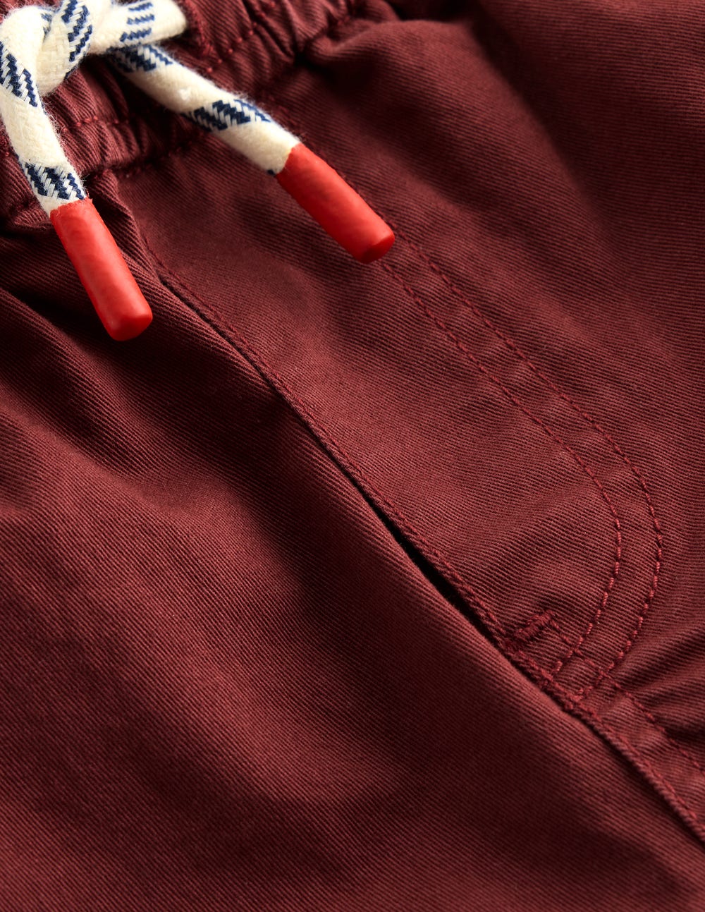 Slim Pull-On Trousers-Chestnut - Image 3