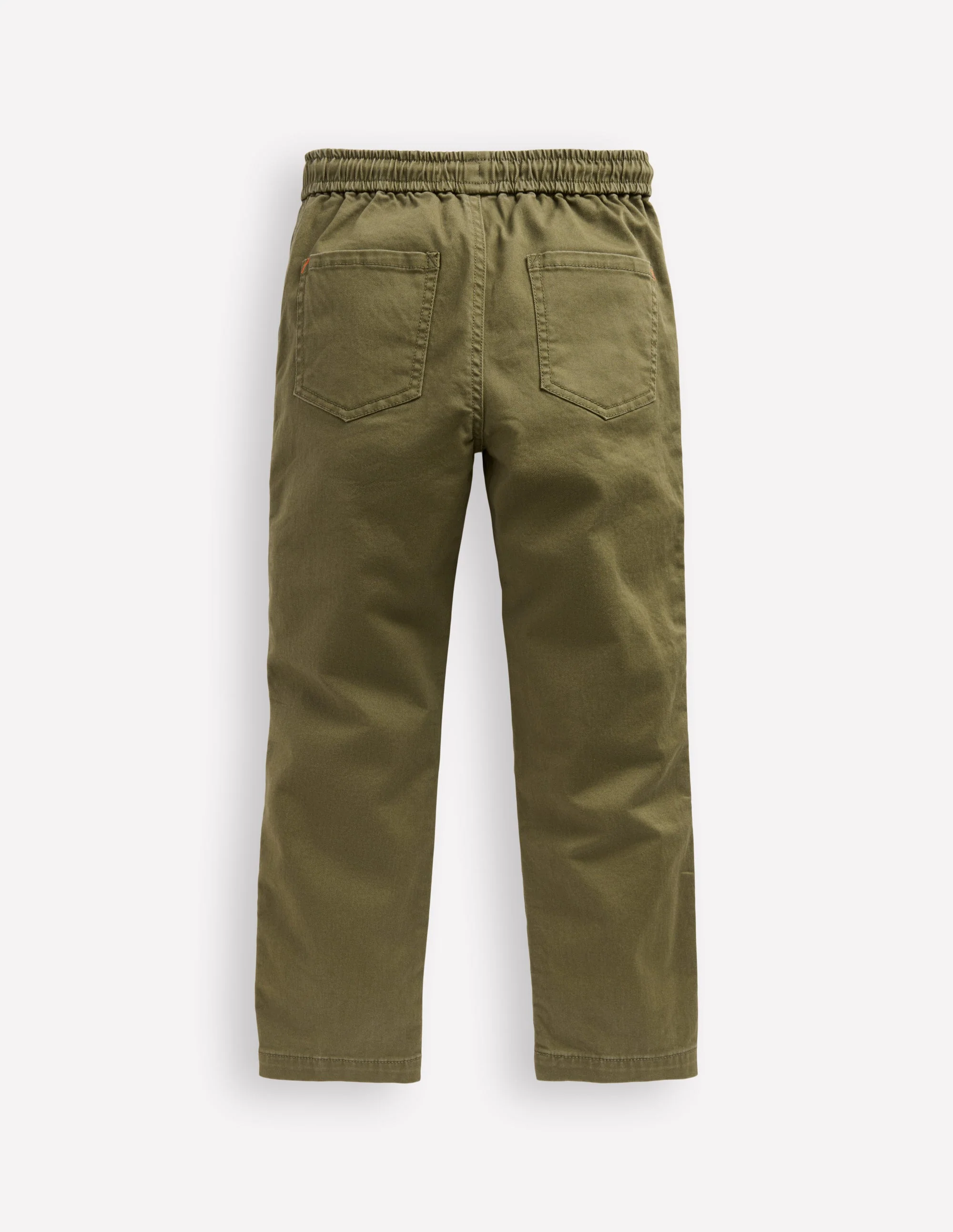 Slim Pull-On Trousers-Woodland Green - Image 2