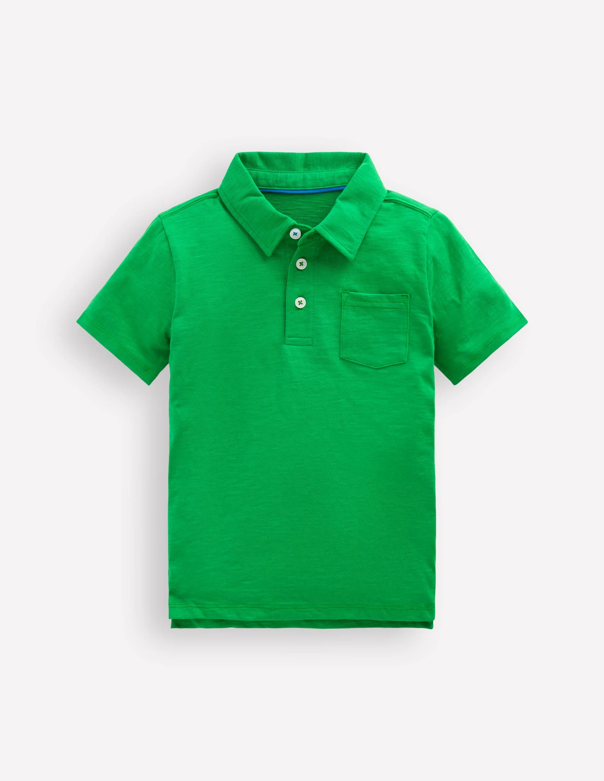 Slub Polo Shirt-Highland Green