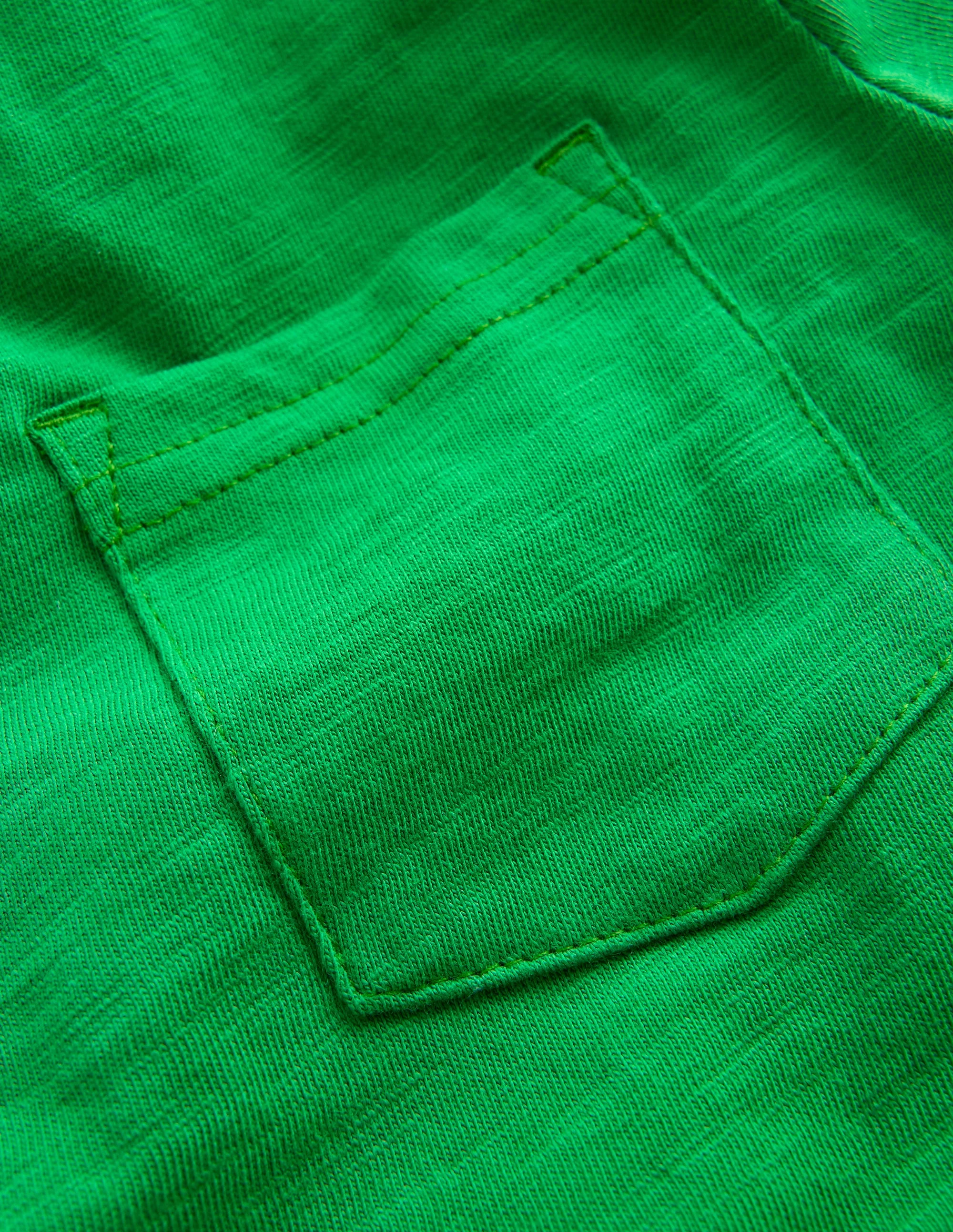 Slub Polo Shirt-Highland Green - Image 3