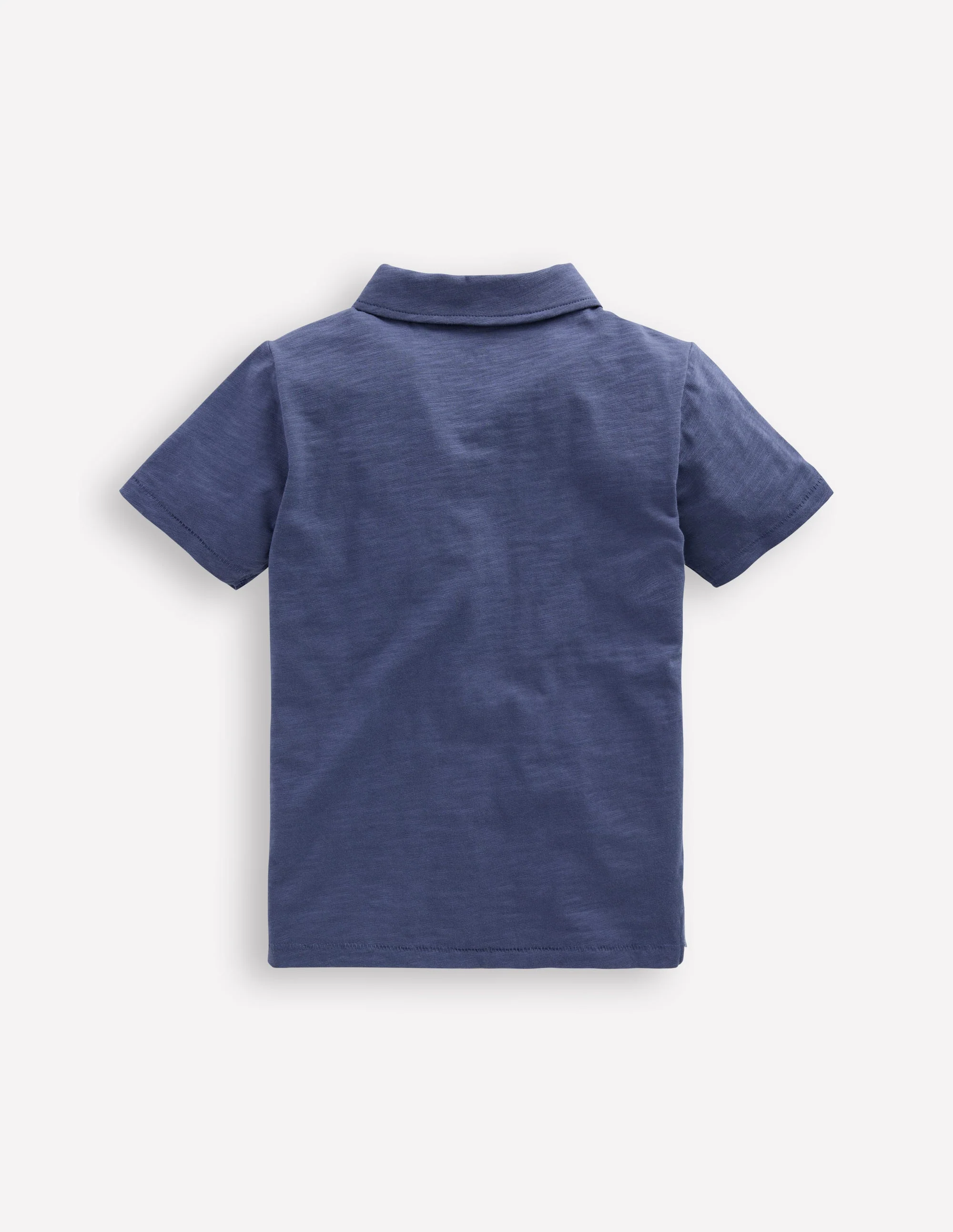 Slub Polo Shirt-Robot Blue - Image 2