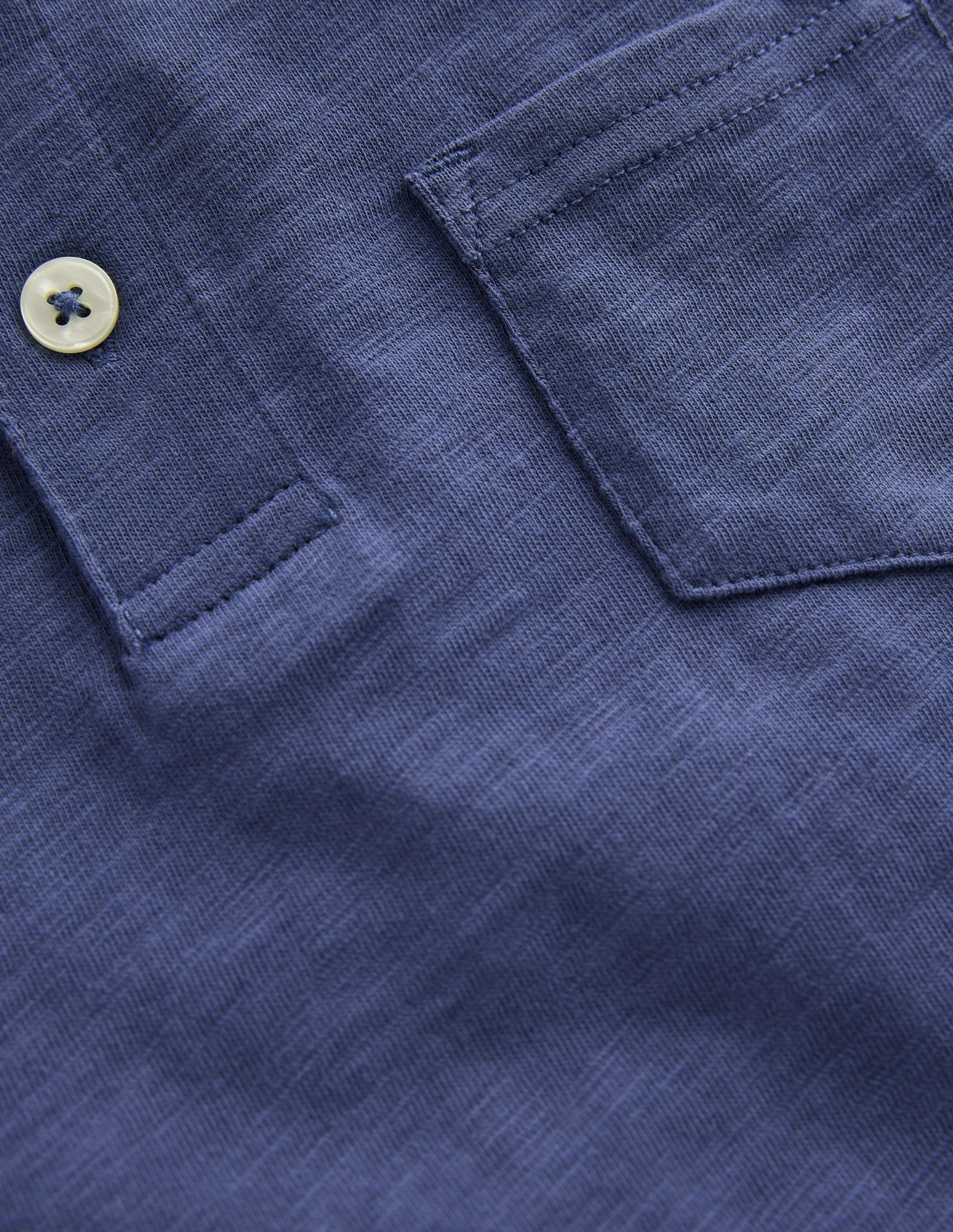 Slub Polo Shirt-Robot Blue - Image 3
