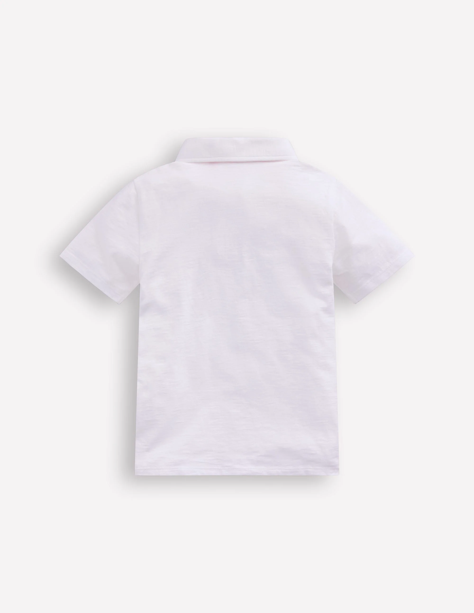Slub Polo Shirt-White - Image 2