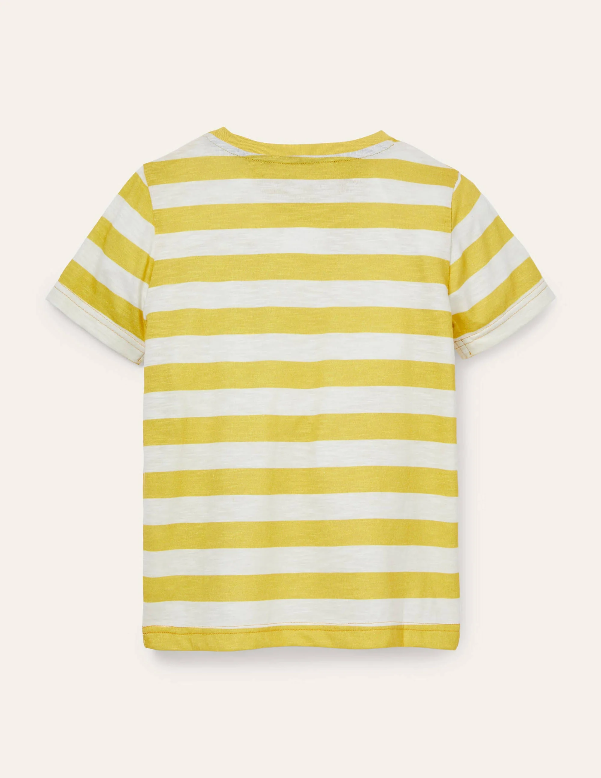 Slub Washed T-shirt-Bright Yellow/Ivory - Image 2