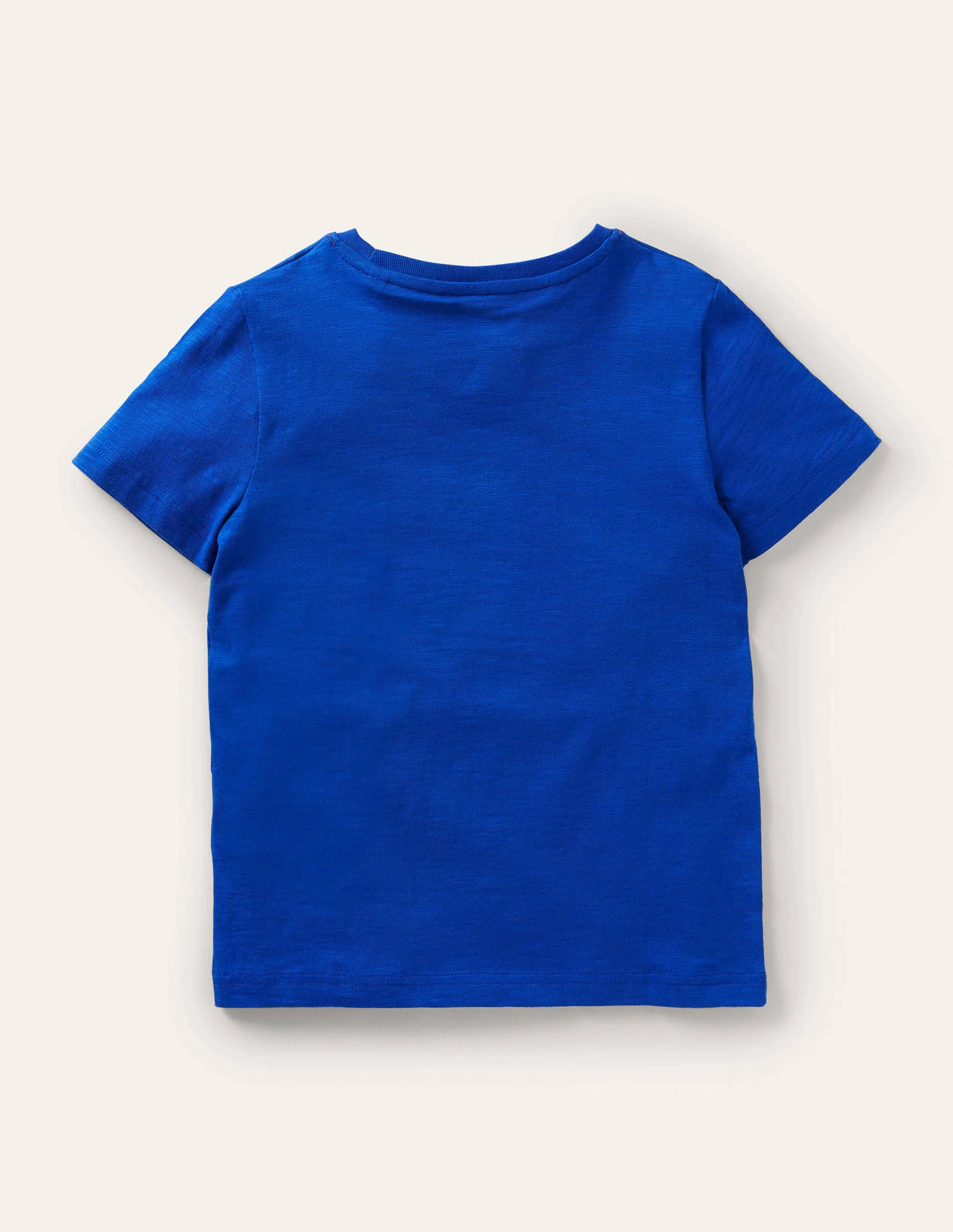 Slub Washed T-shirt-Brilliant Blue - Image 2