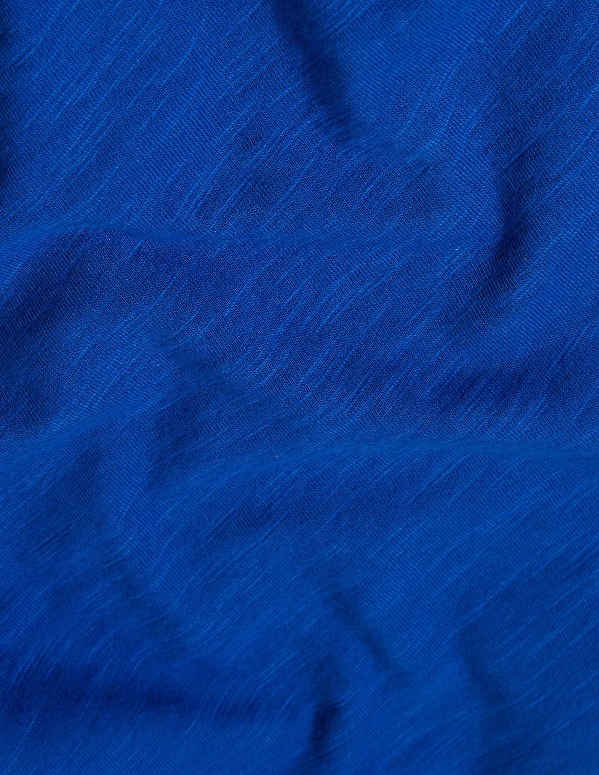 Slub Washed T-shirt-Brilliant Blue - Image 3