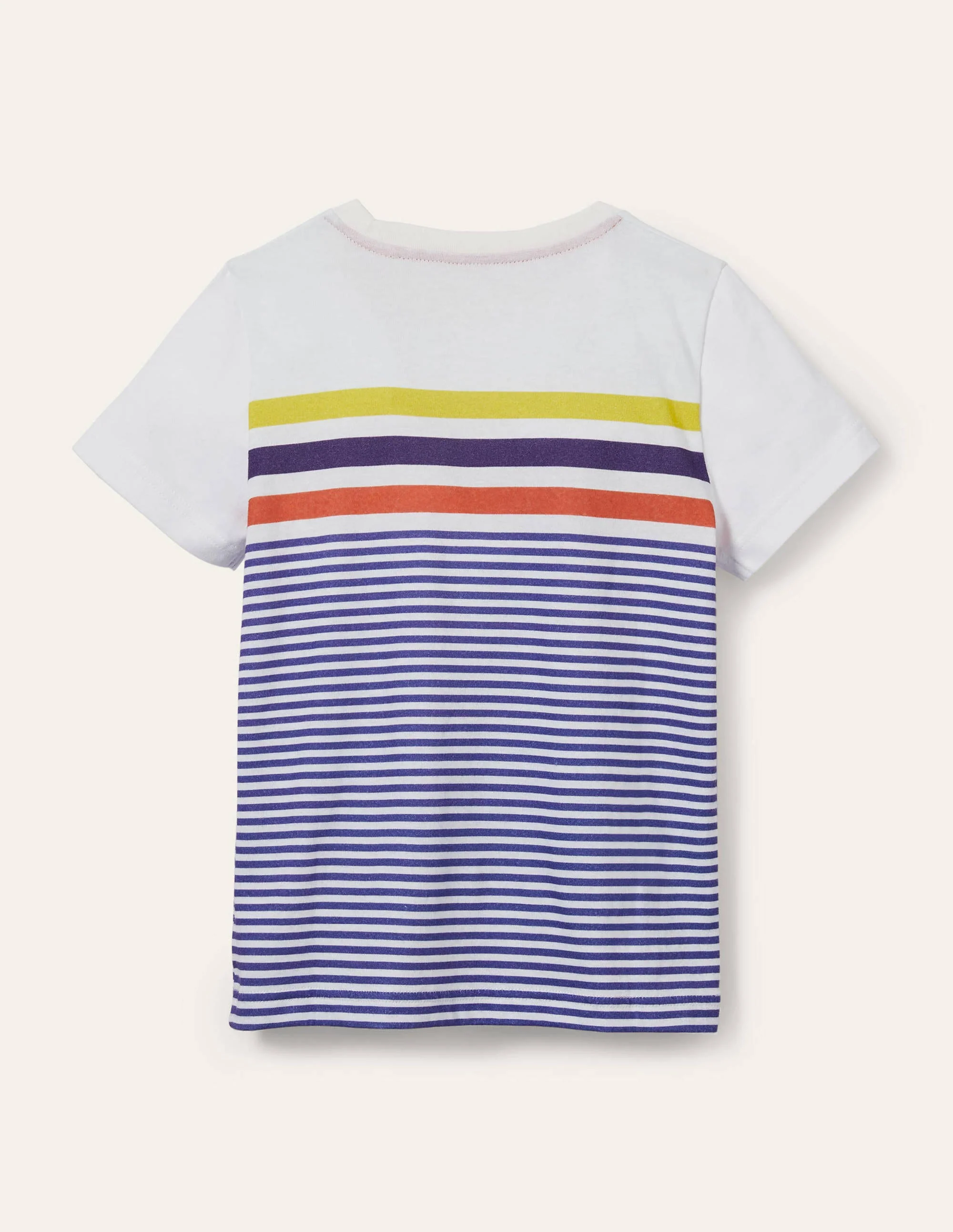 Slub Washed T-shirt-Brilliant Blue/Ivory - Image 2